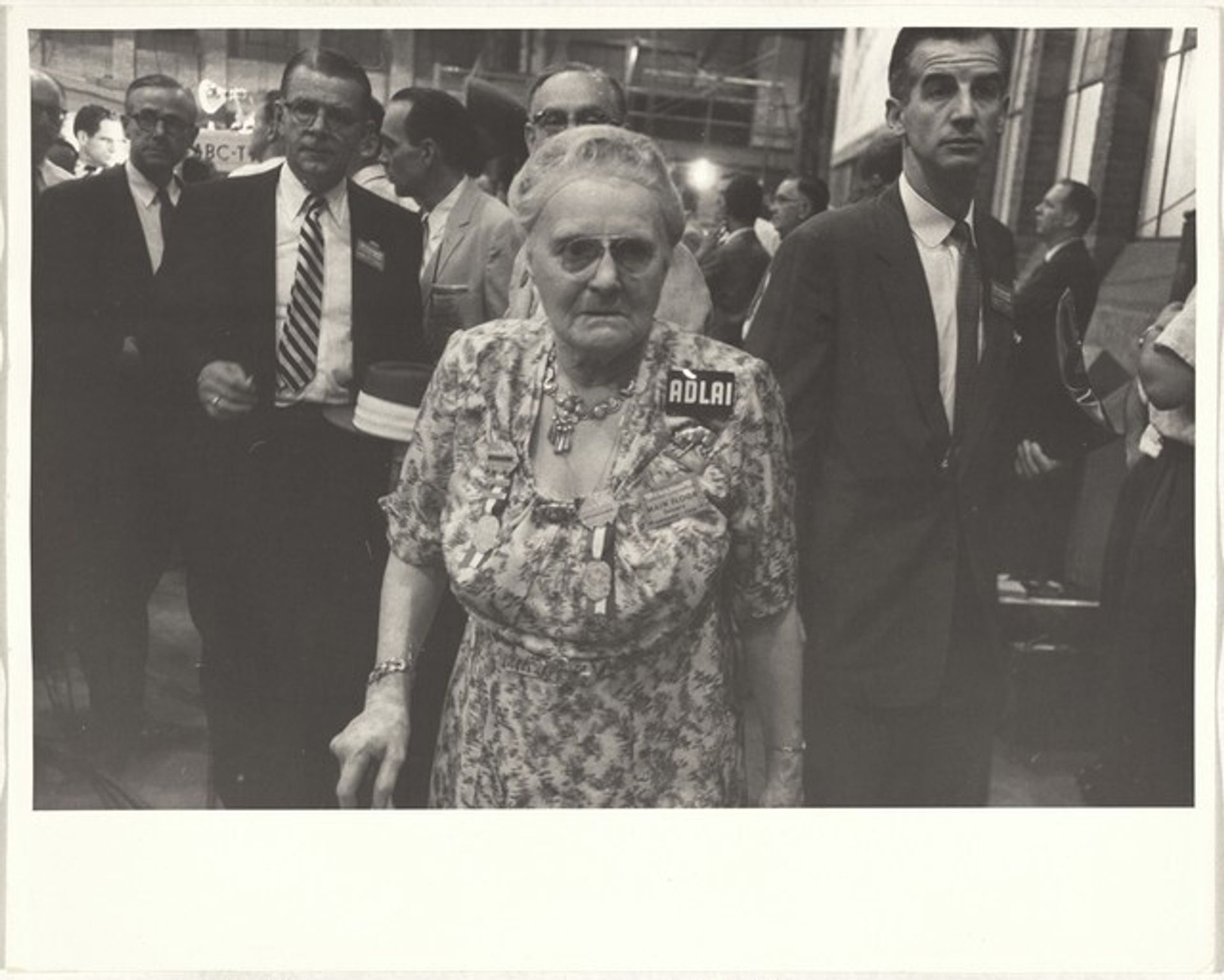 Elderly delegate, convention hall--Chicago by Robert Frank