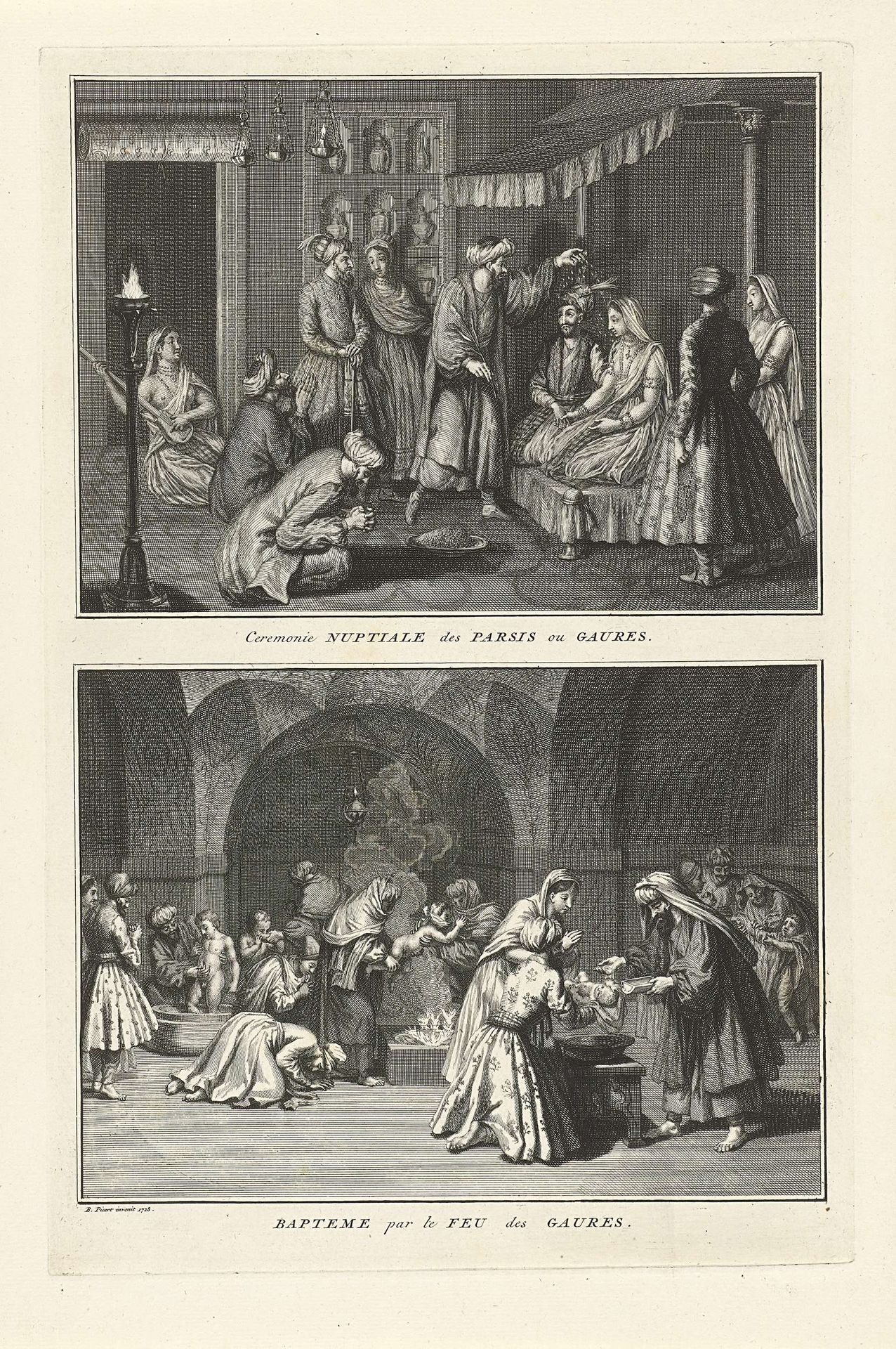 Perzische huwelijksplechtigheid en doopceremonie by Bernard Picart
