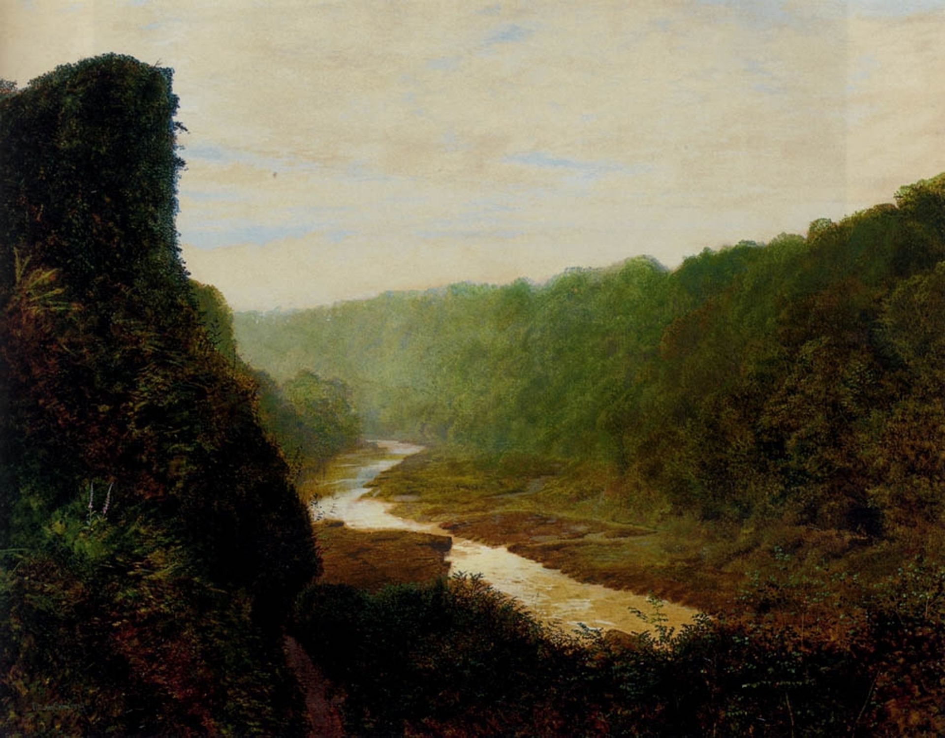 Landscape with a winding river by John Atkinson Grimshaw