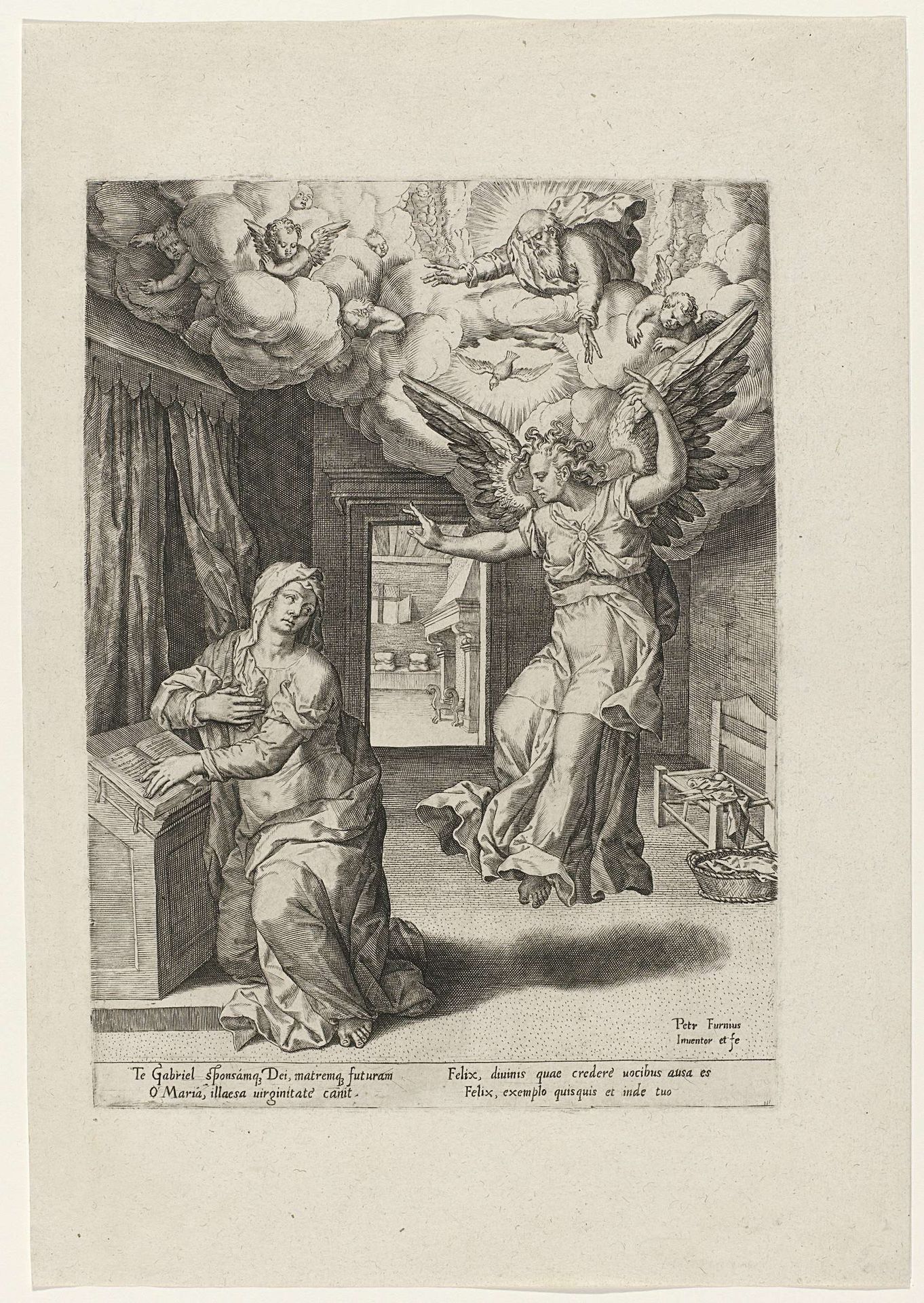 Annunciatie by Pieter Jalhea Furnius