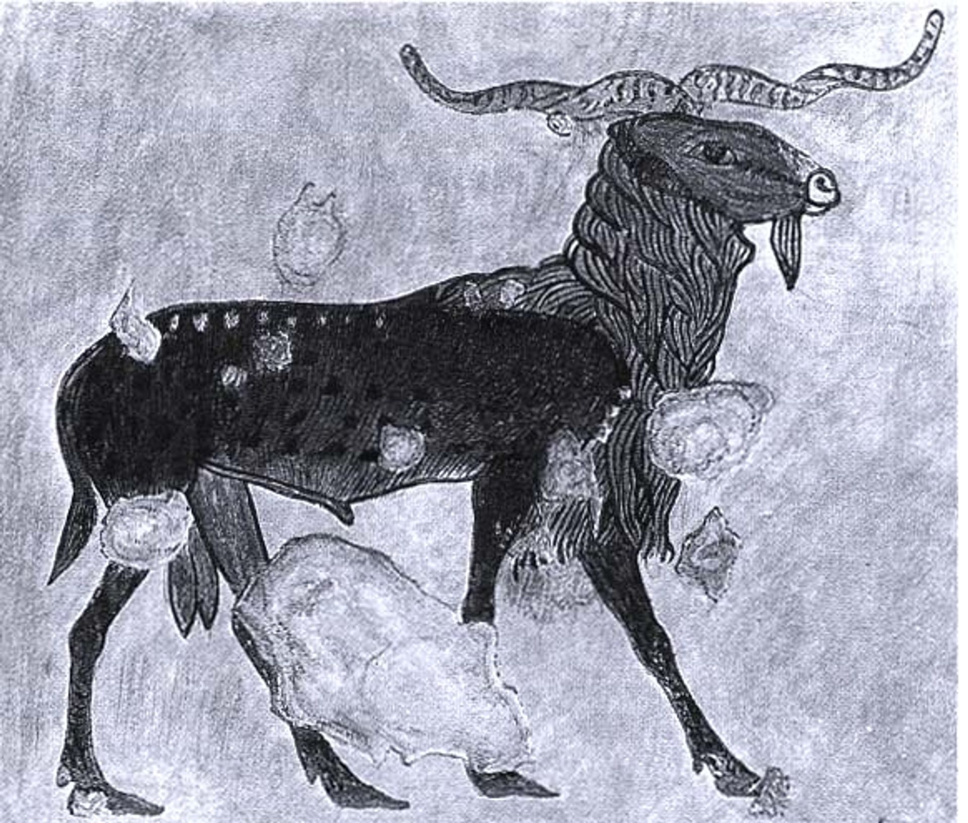 Detail of a Ram, Tomb of Khnumhotep by Nina de Garis Davies