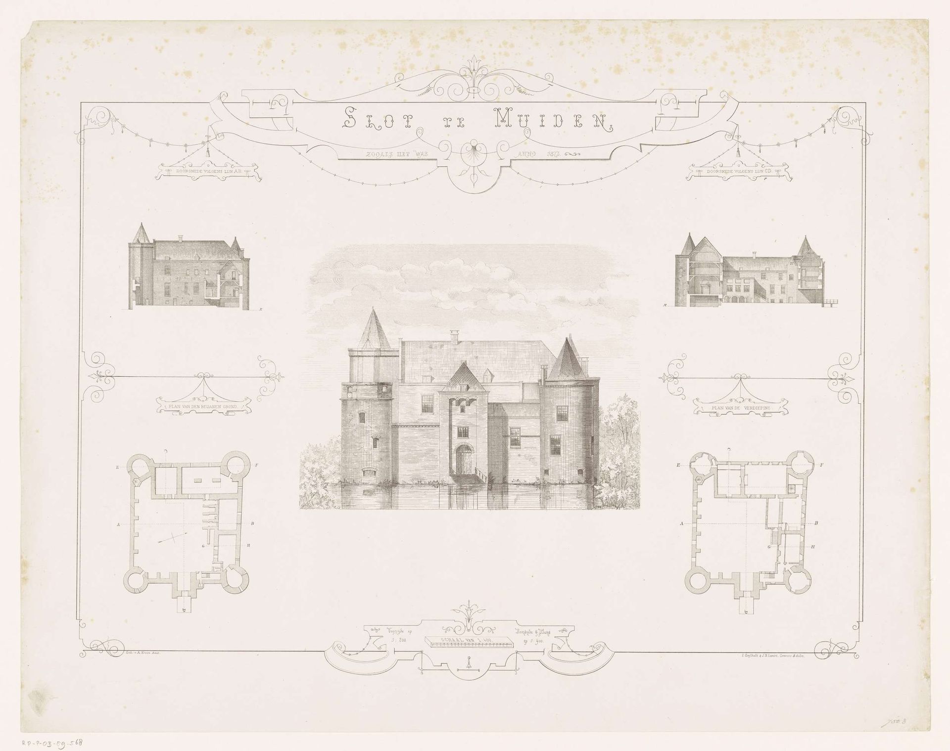 Slot te Muiden. Zooals het was anno 1873 by Anonymous