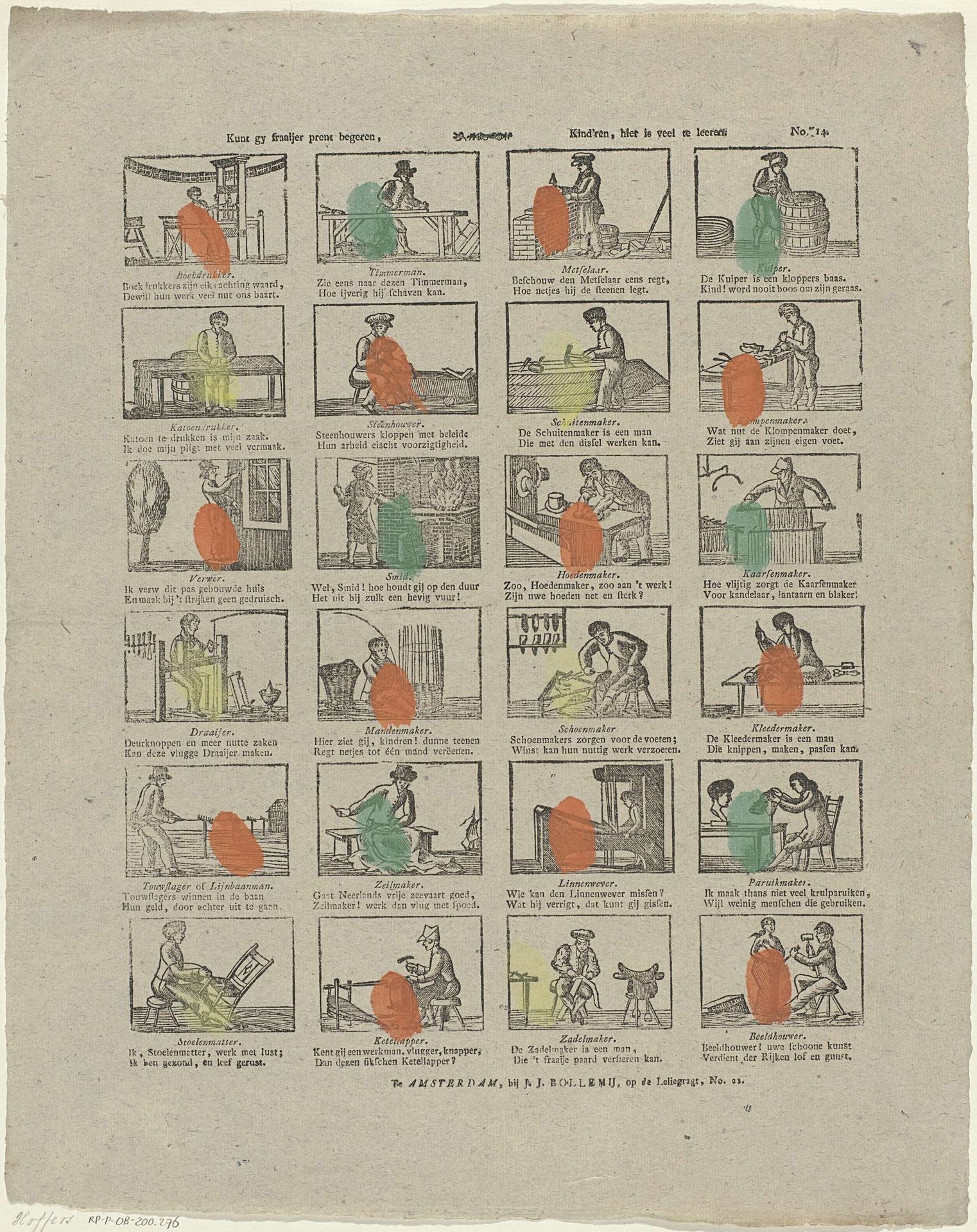 Kunt gij fraaijer prent begeeren? / Kindren, hier is veel te leeren? by Christiaan Jacob Schuyling