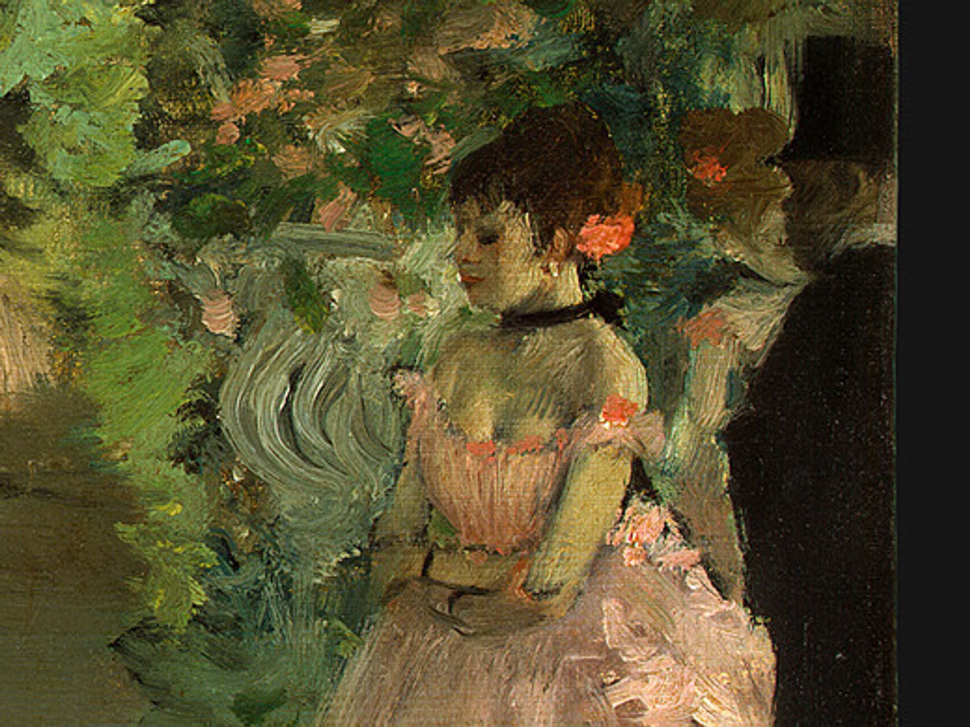 Dancers Backstage (detail) by Edgar Degas