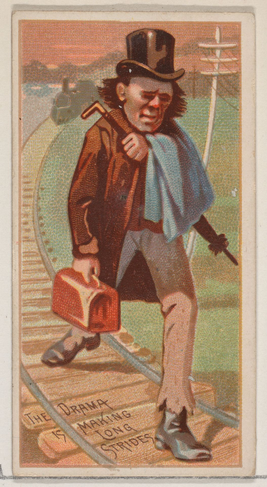 The Drama is Making Long Strides, from the Jokes series (N87) for Duke brand cigarettes by W. Duke, Sons & Co.
