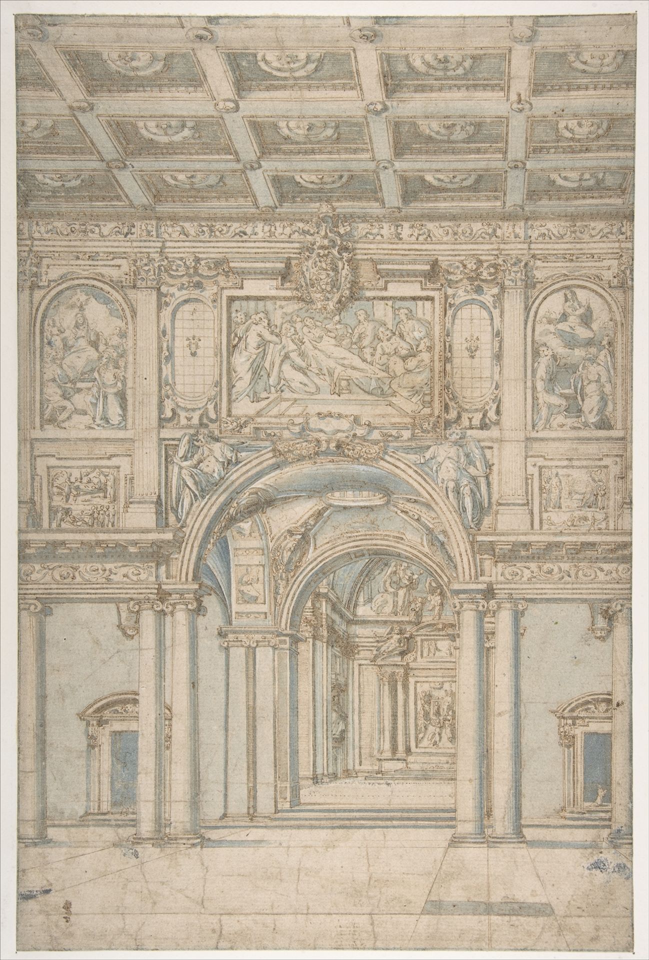 Study of the Interior of Santa Maria Maggiore in Rome. by Abbate Paolo de Angelis