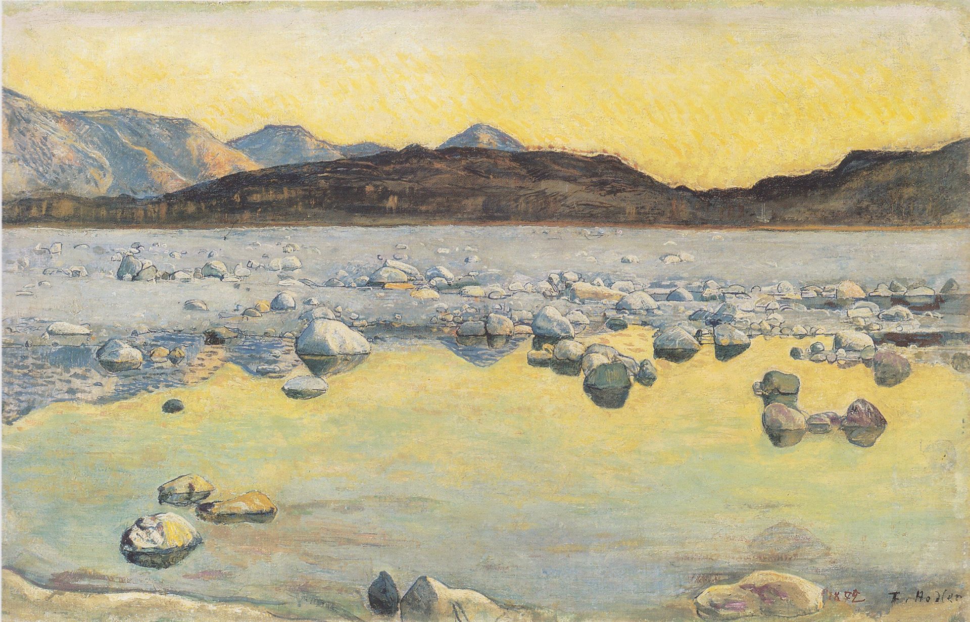 Maggia Delta before sunrise by Ferdinand Hodler