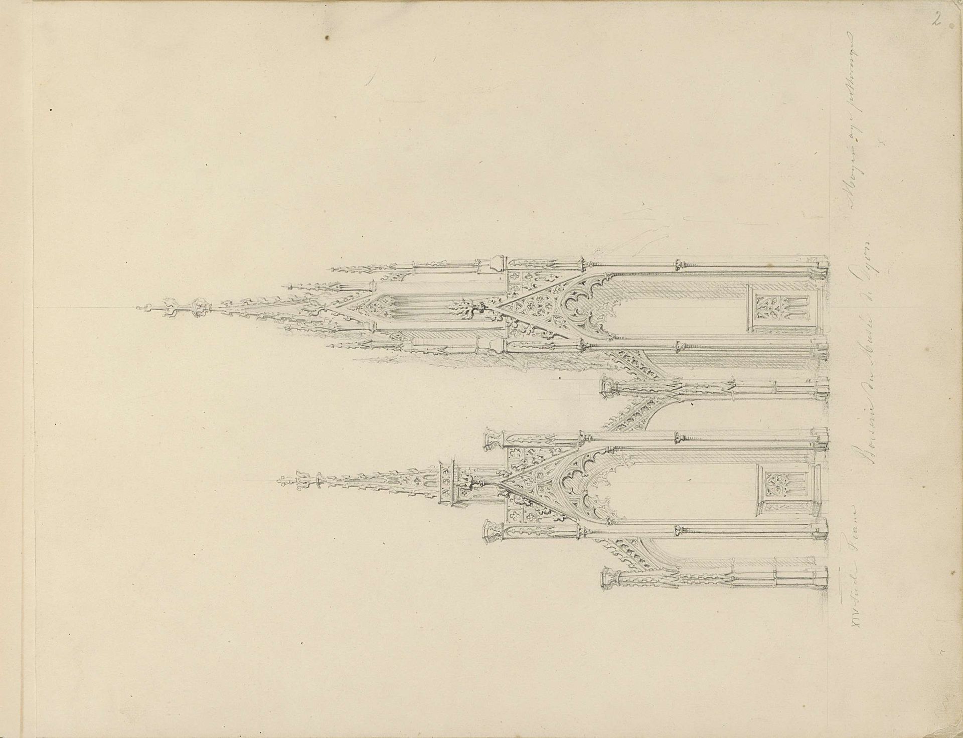 Veertiende-eeuwse gotische architectuur by Pierre Joseph Hubert Cuypers