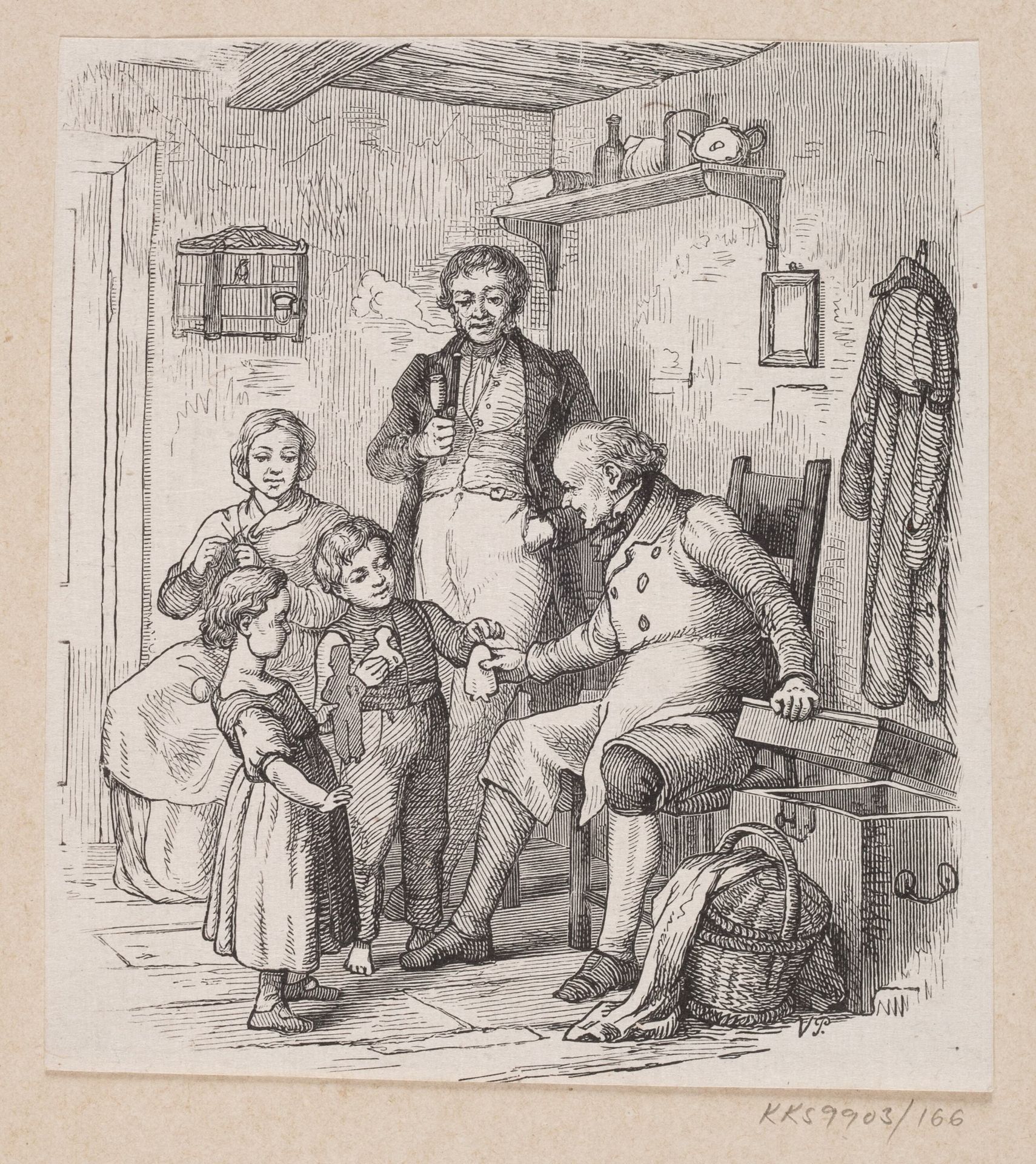 Illustration til "Under Piletræet" i H.C. Andersen, "Eventyr og Historier", Bind 2 by H.P. Hansen