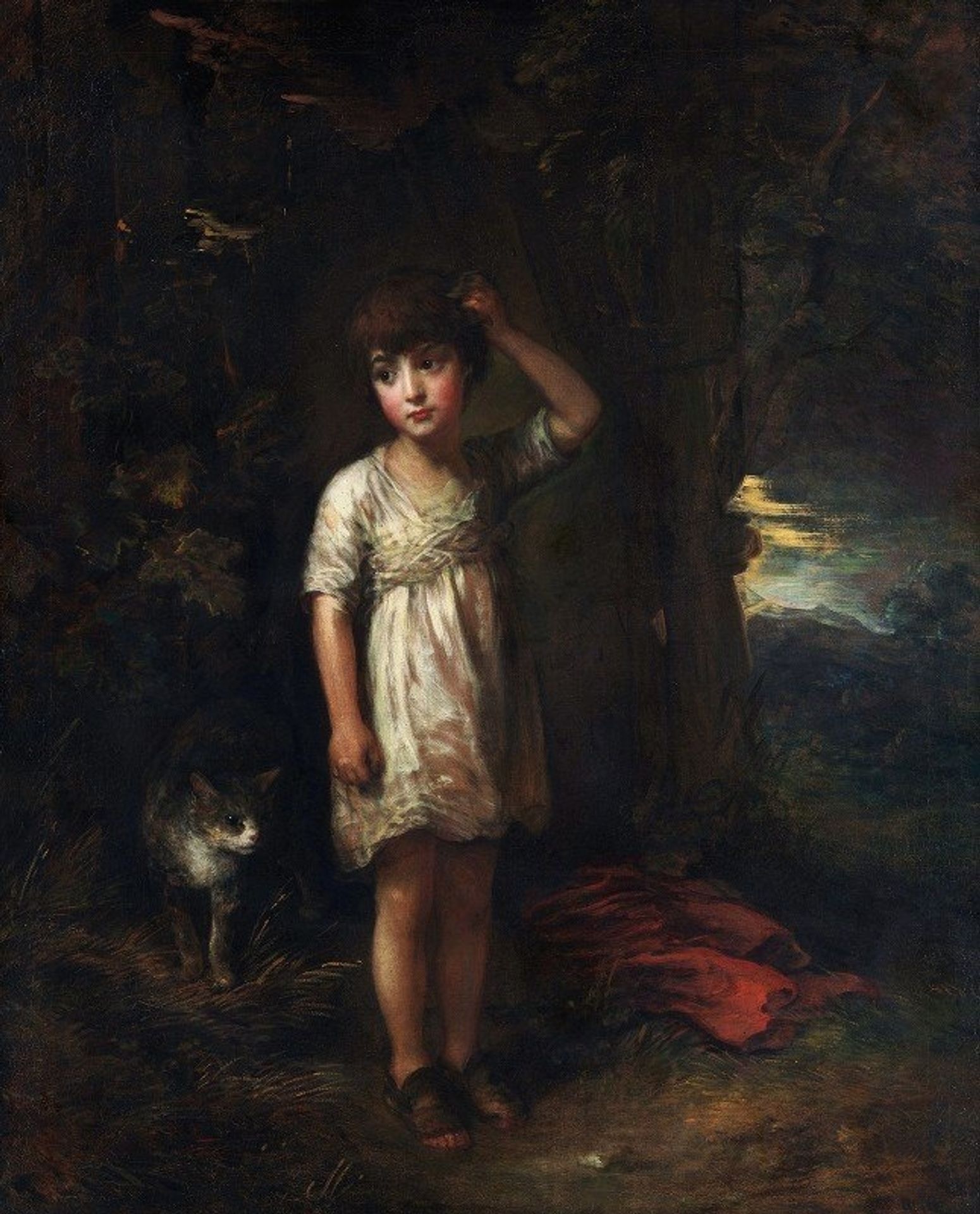 A Boy with a Cat,Morning by Thomas Gainsborough