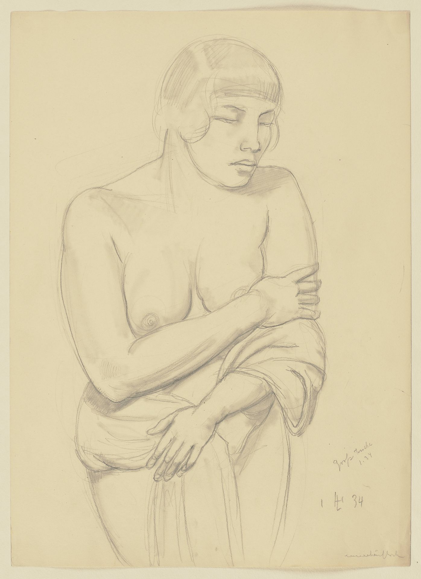 Female nude by Hermann Lismann