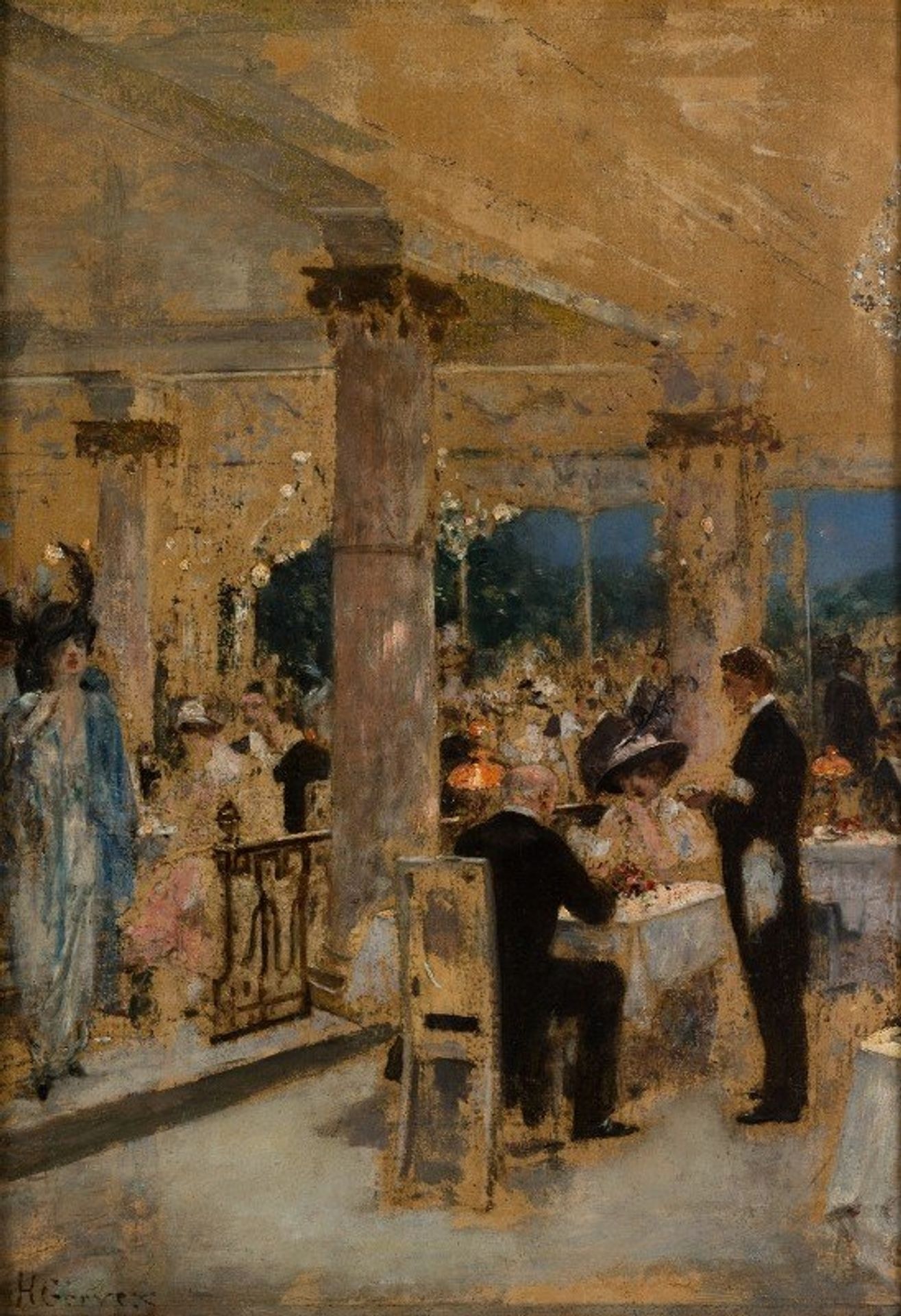 Armenonville, le soir du Grand-Prix by Henri Gervex