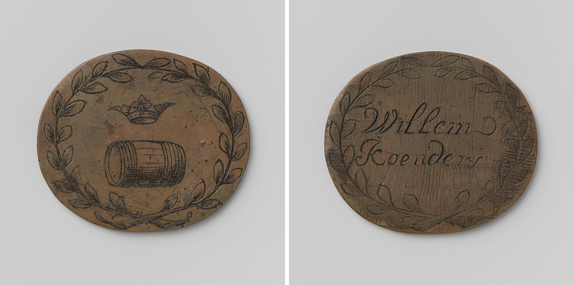 Bierbeschooiersgilde van Amsterdam, gildepenning van Willem Koenders by Anonymous