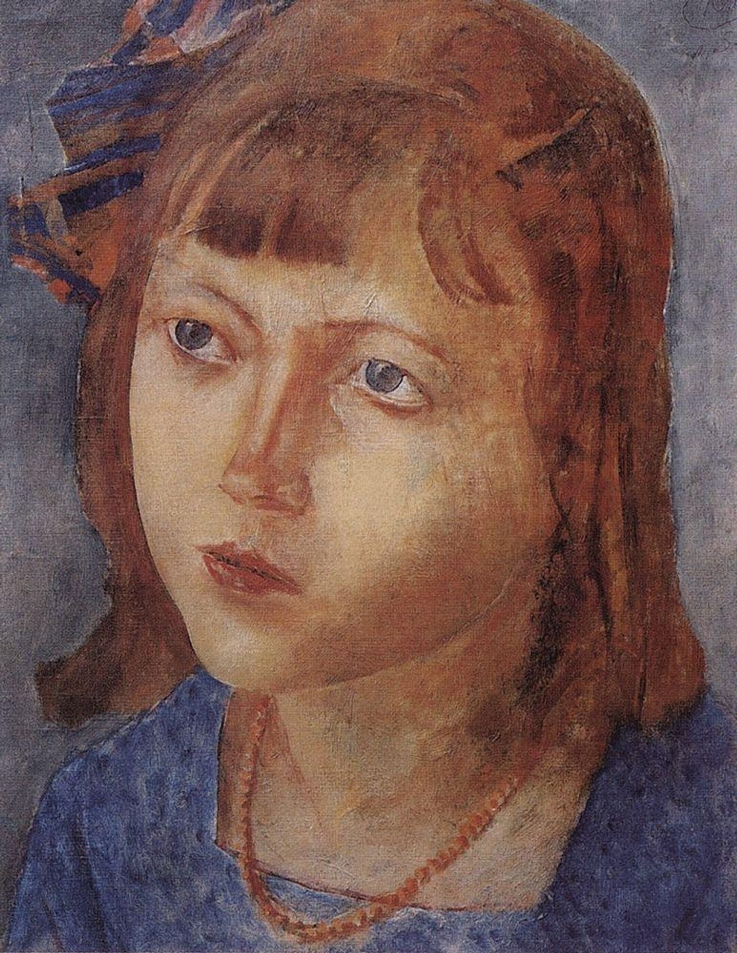 Head of a girl by Kuzma Petrov-Vodkin