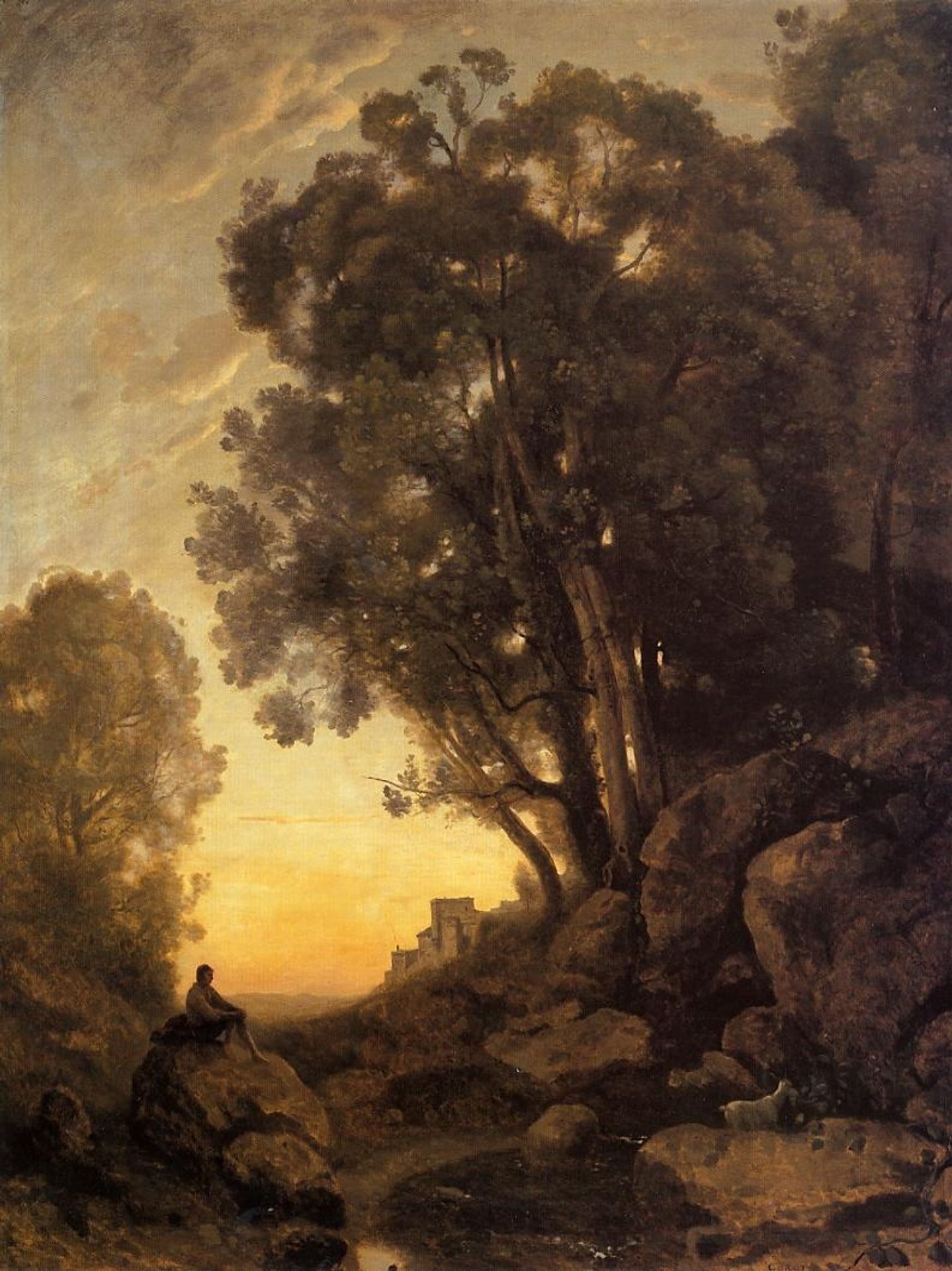 The Italian Goatherd by Camille Corot
