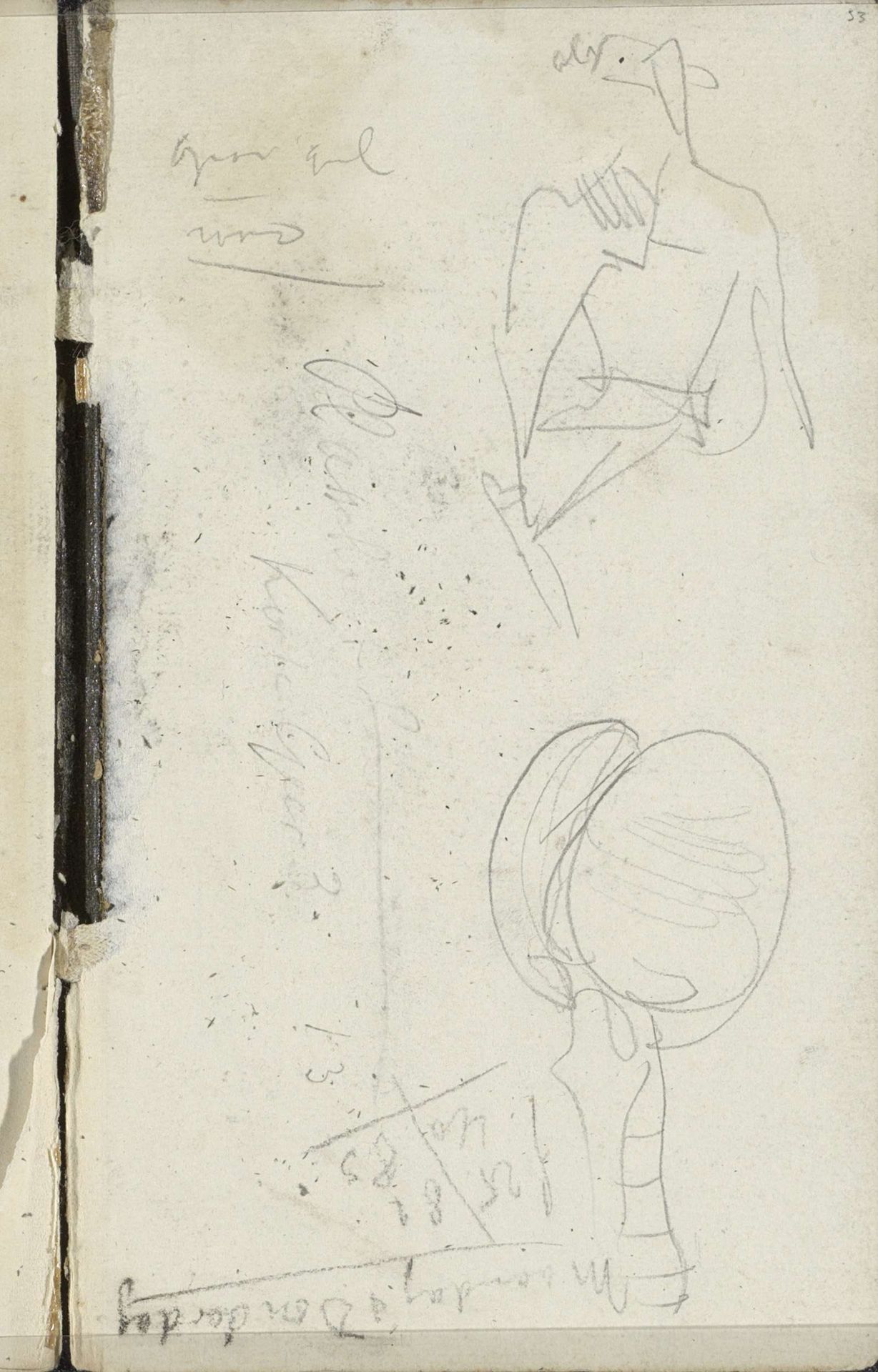 Studies, waaronder een figuurstudie by George Hendrik Breitner