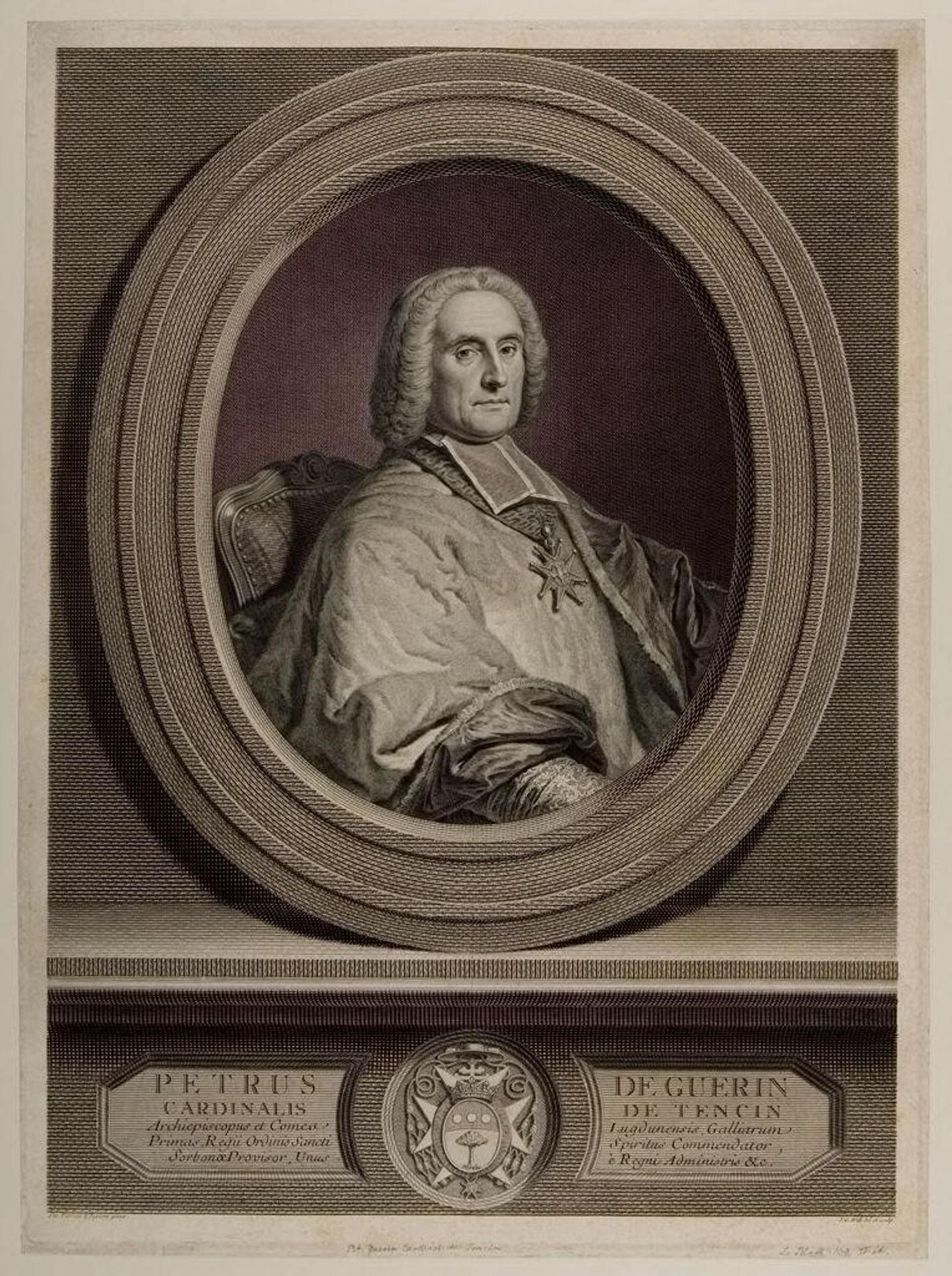 Peter de Guerin, Cardinal of Tencin by Johann Georg Wille