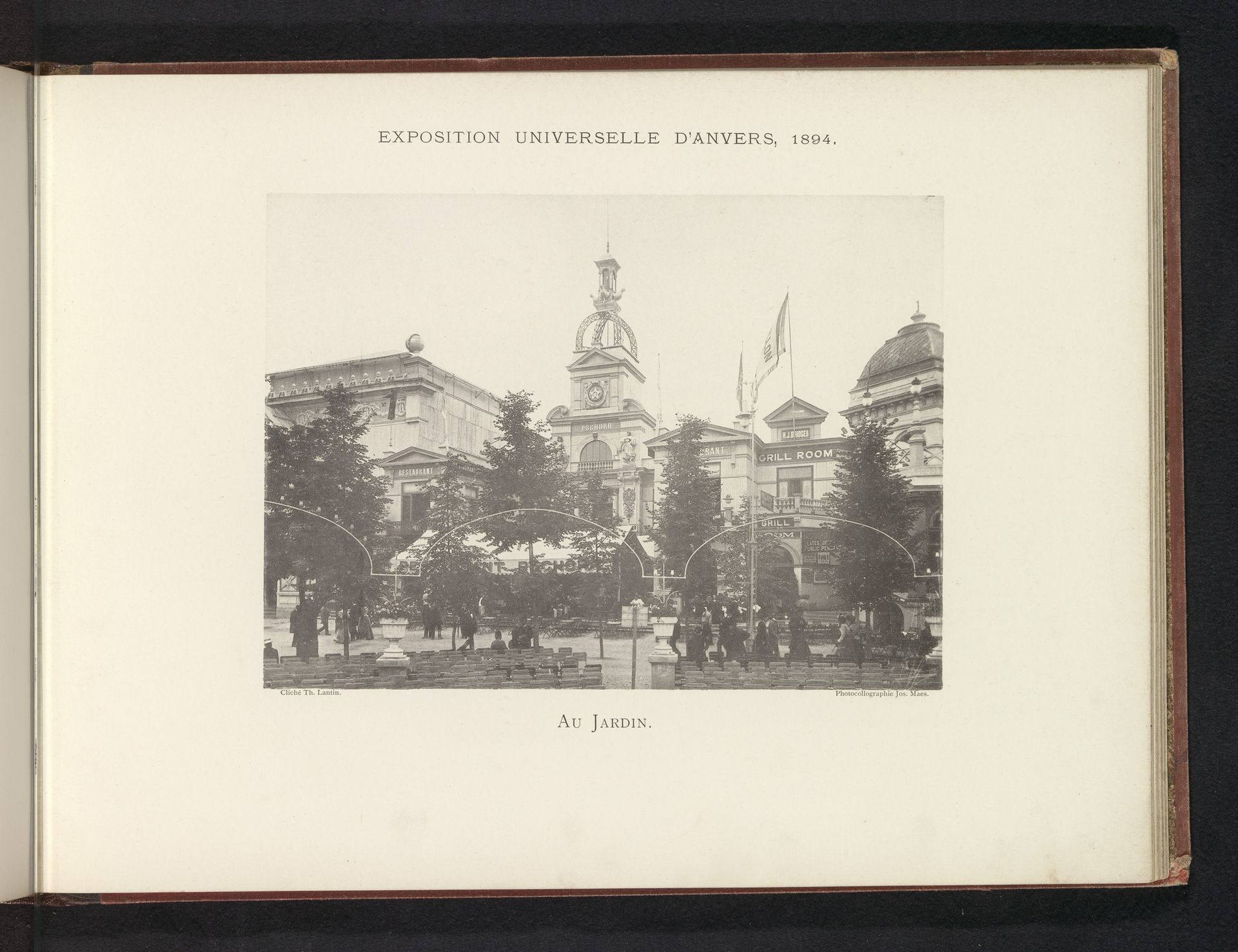 Tuin op het terrein van de wereldtentoonstelling te Antwerpen by Th. Lantin