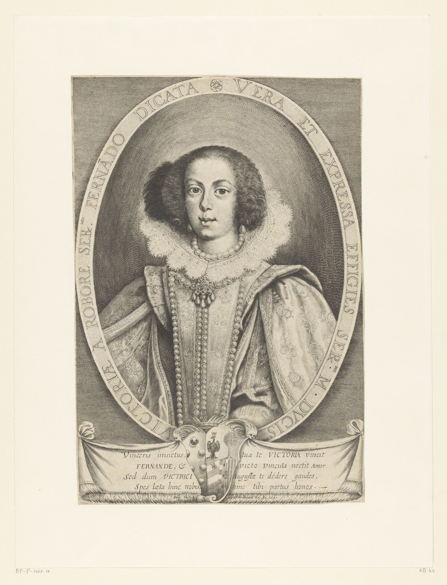 Portret van Vittoria della Rovere, Groothertogin van Toscane by Sébastien Vouillemont