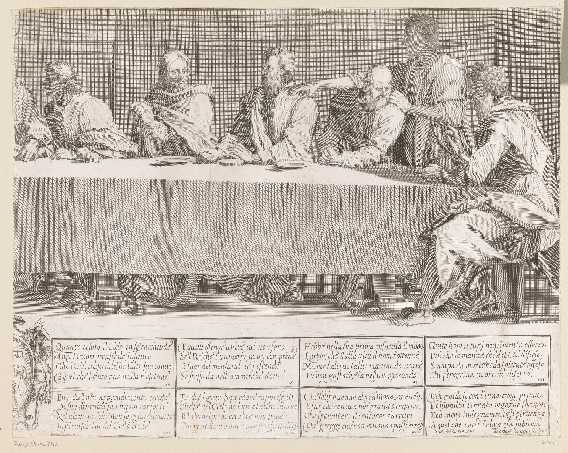 Het Laatste Avondmaal (rechterdeel) by Dietrich Krüger