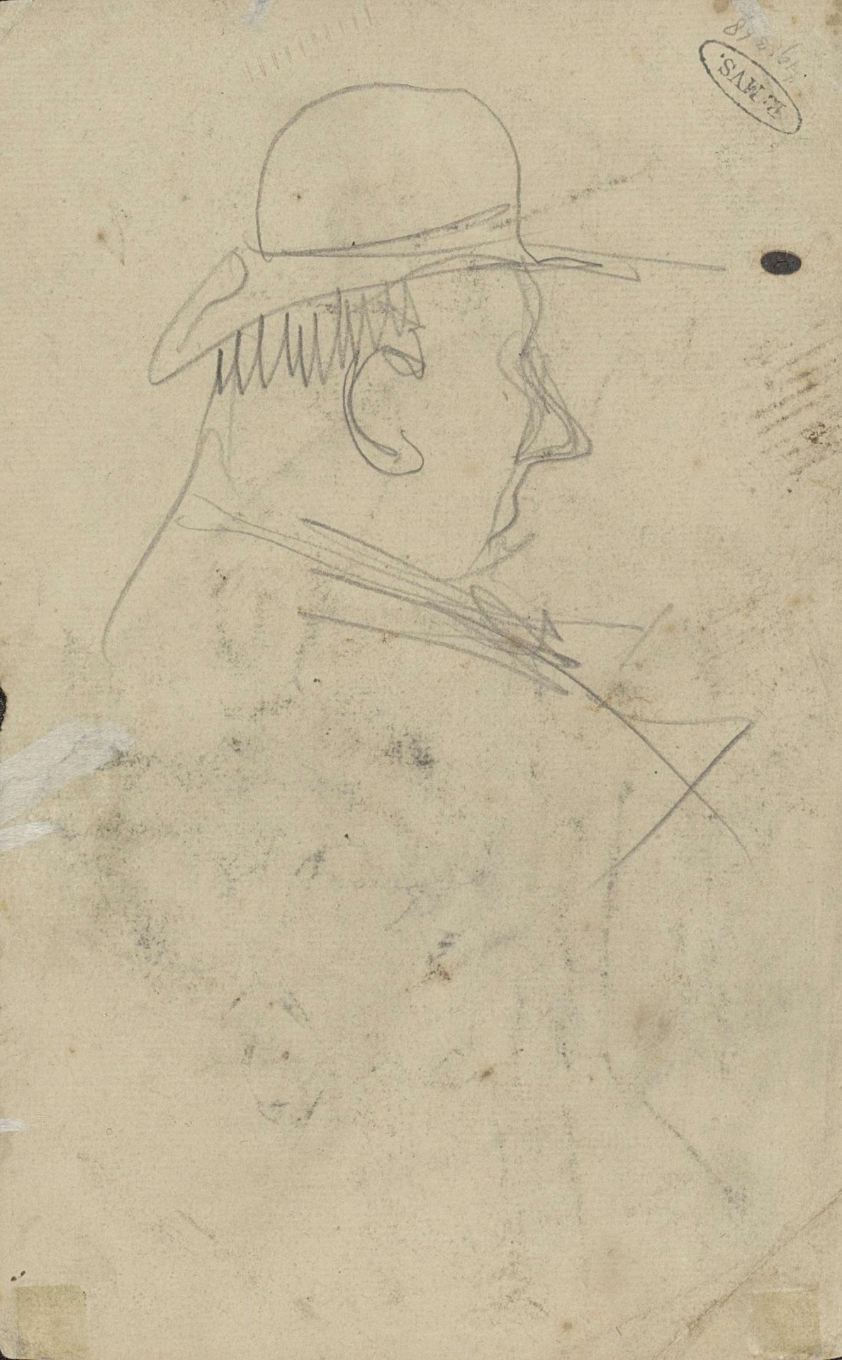 Buste van een man met hoed by George Hendrik Breitner