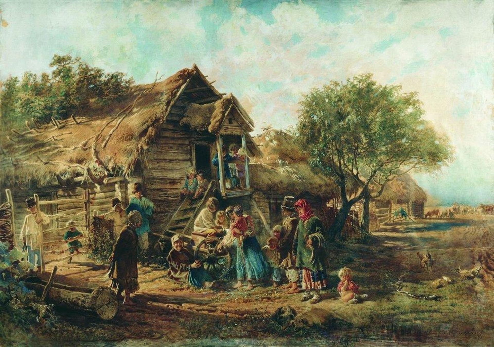 After the Market by Konstantin Egorovich Makovsky