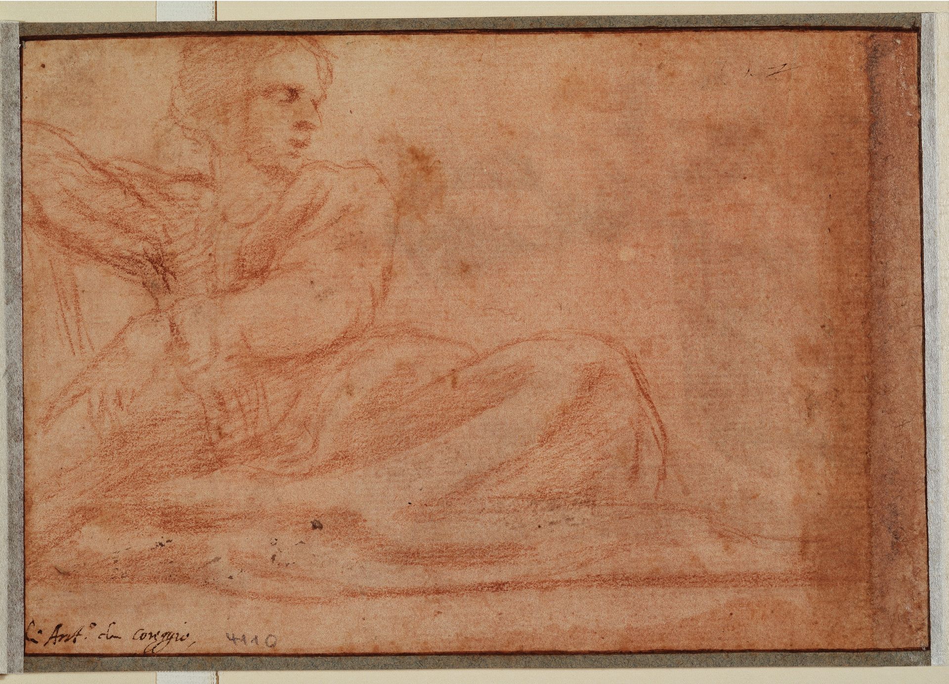 Seated figure to the right by Correggio