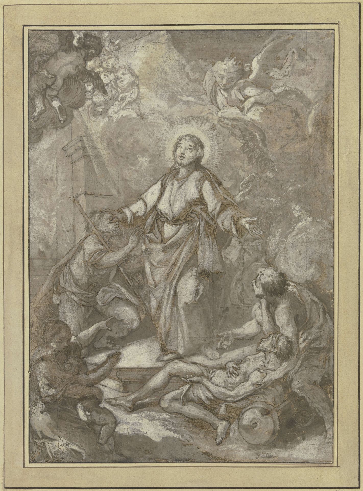 Christ heals the sick by Lazzaro Baldi