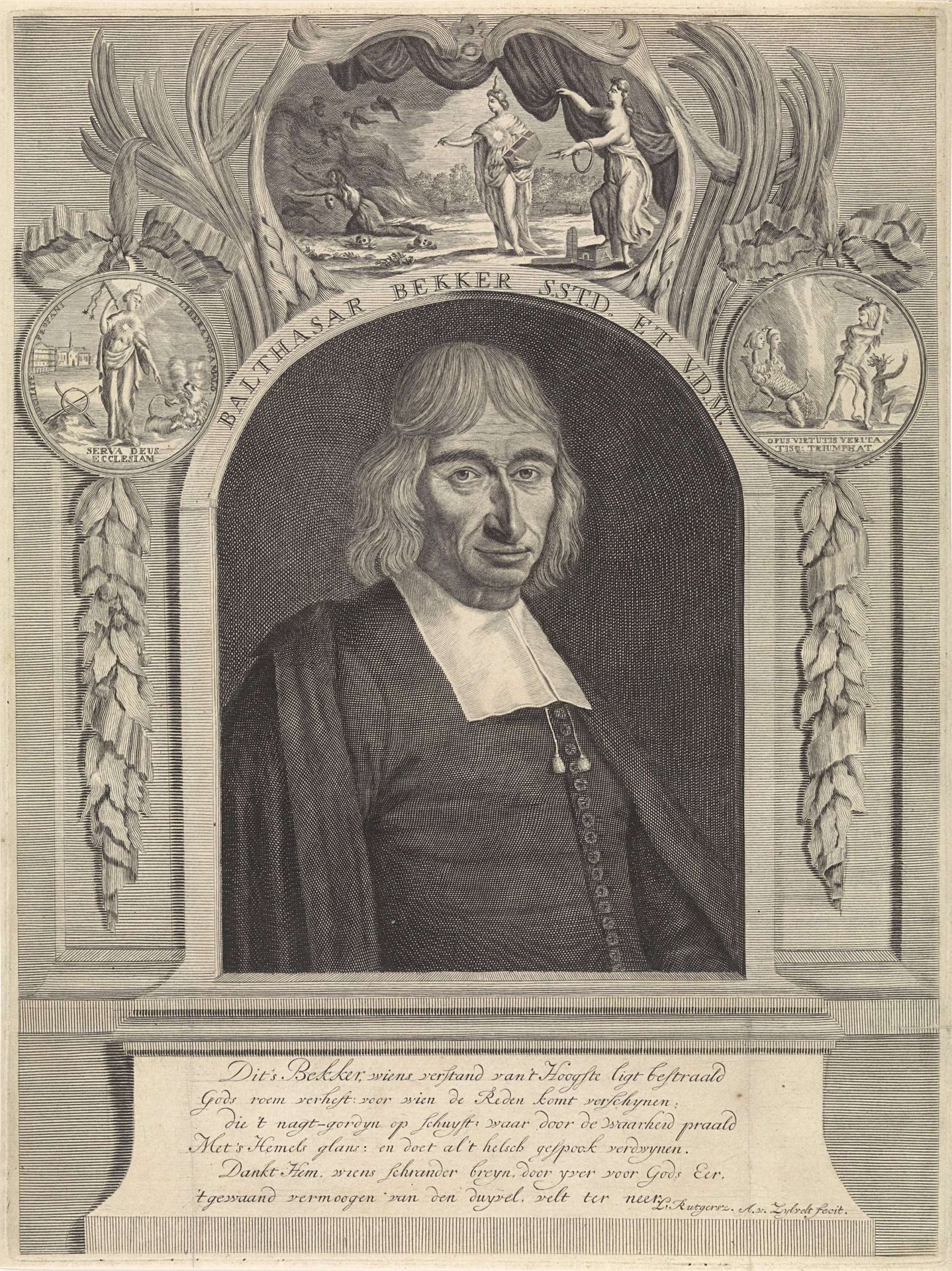 Portret van Balthasar Bekker by Anthony van Zijlvelt