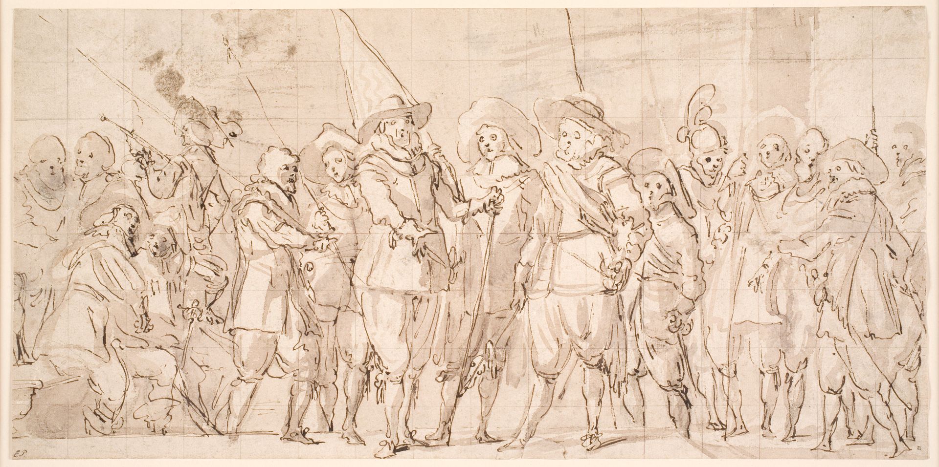 Officers and other civic guardsmen of the IIIrd District of Amsterdam, under the command of Captain Allaert Cloeck and Lieutenant Lucas Jacobsz Rotgans by Thomas de Keyser