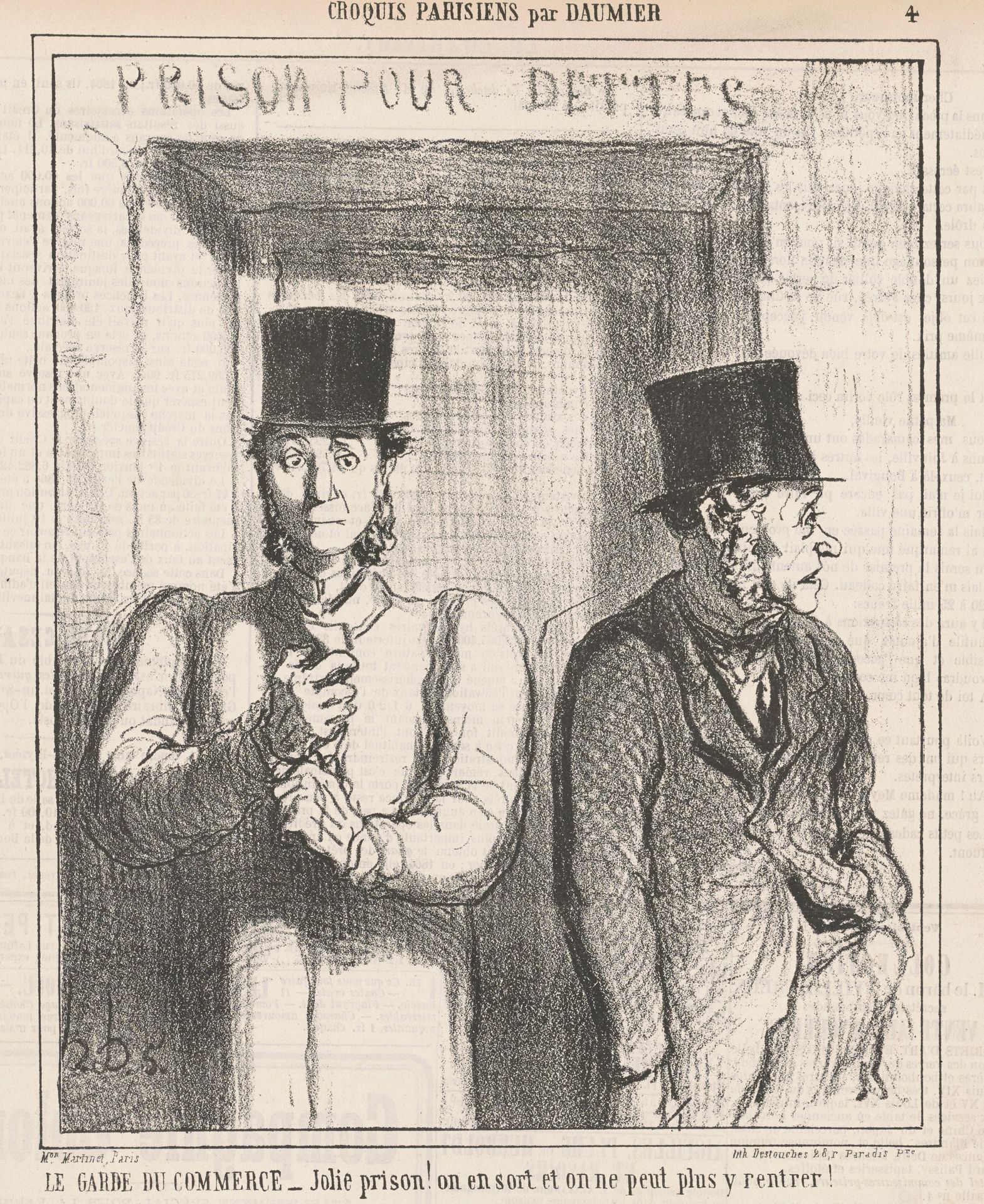 Le garde du commerce by Honoré Daumier