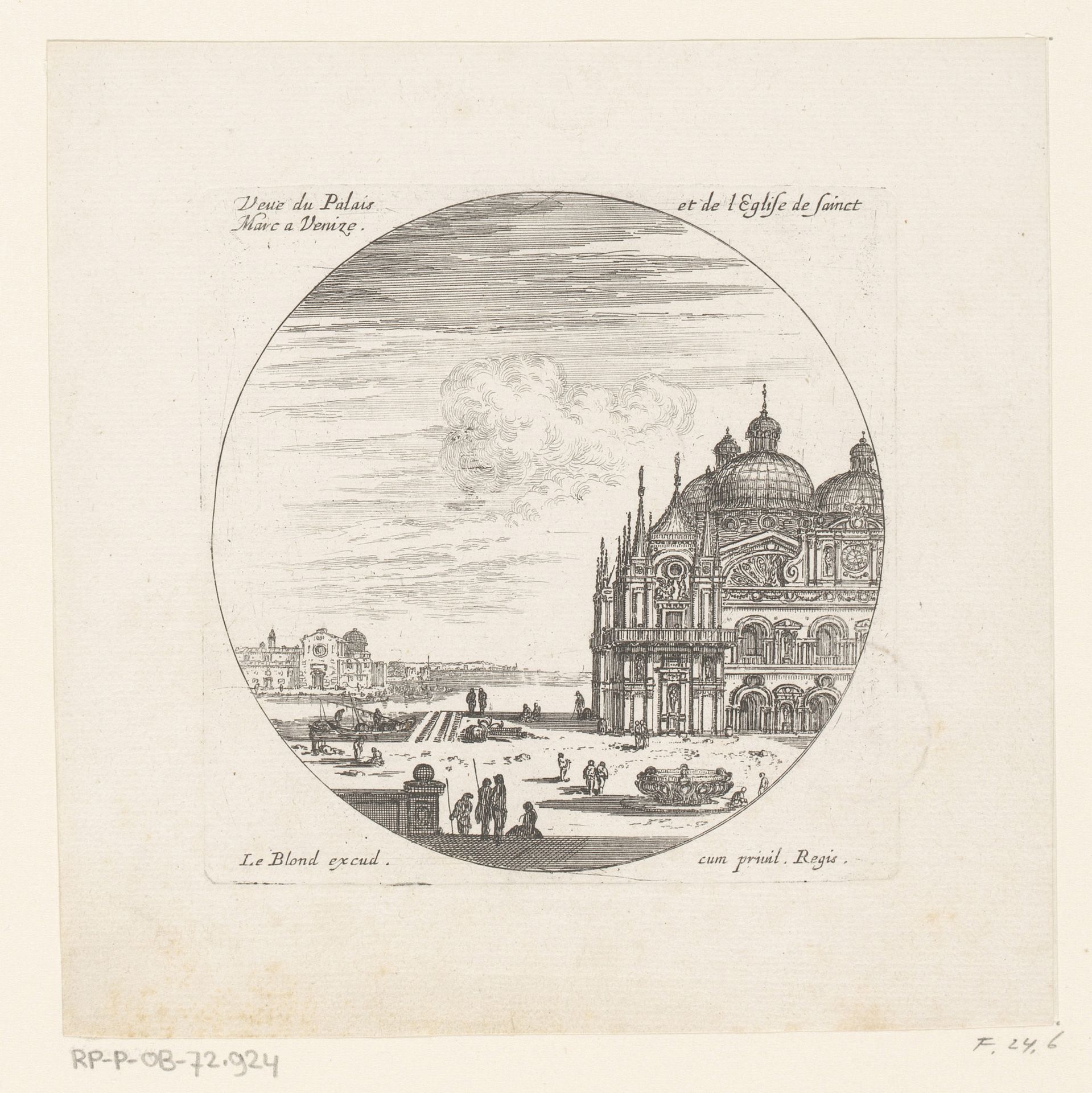 Gezicht op de San Marco by Israel Silvestre