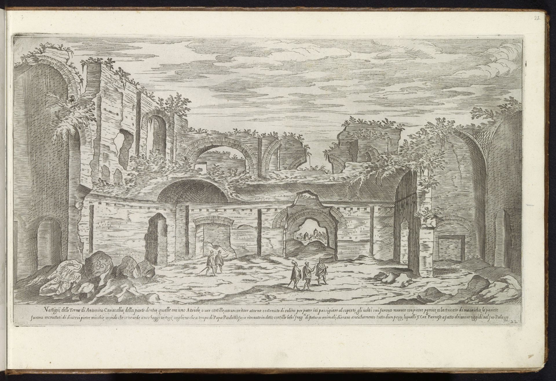 Ruïnes van de Thermen van Caracalla te Rome by Étienne Dupérac