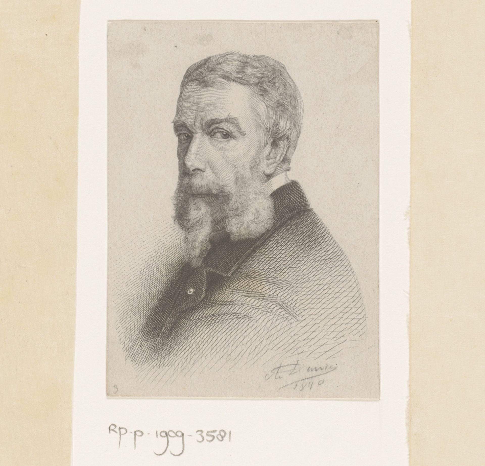 Portret van Henri Leys by Auguste Danse