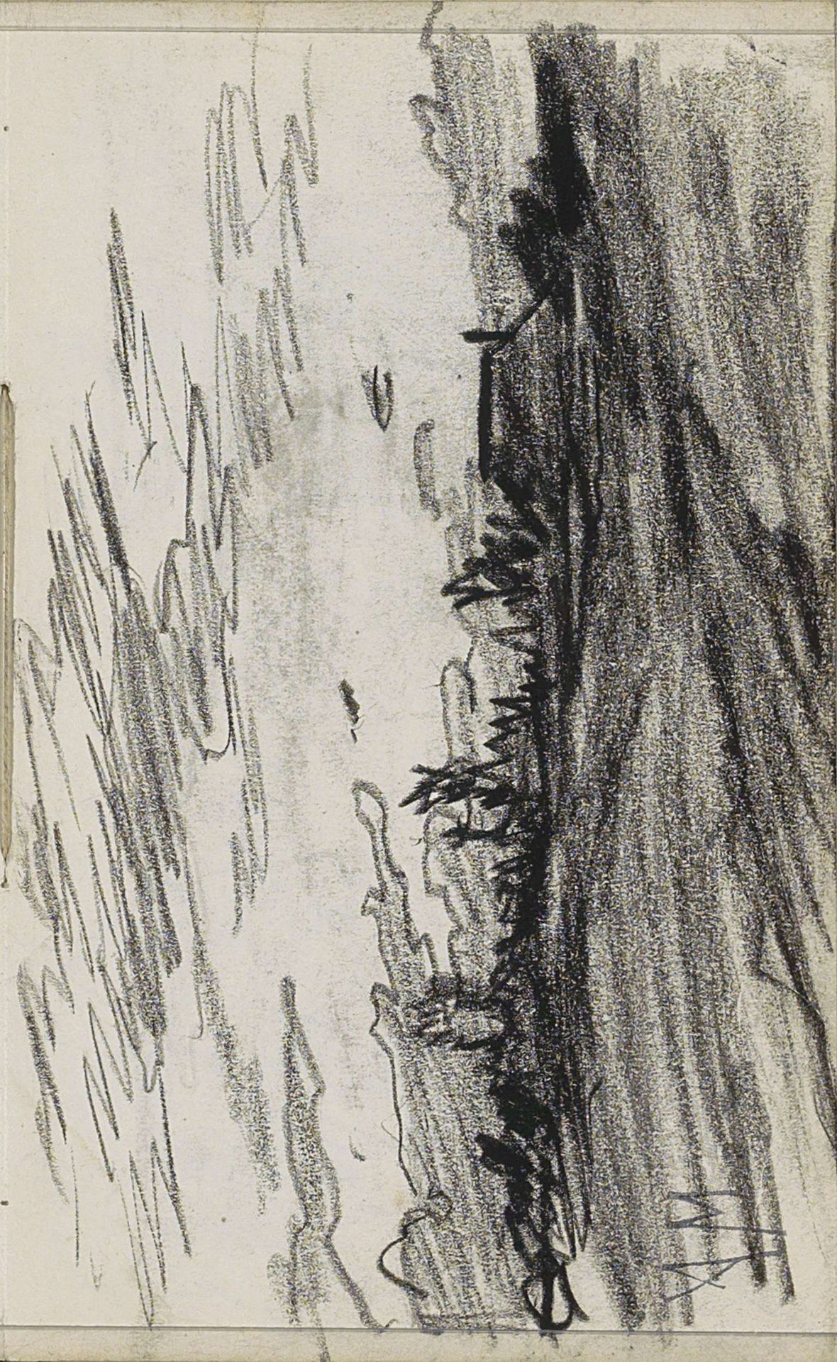 Bomen en een huis op het platteland by Anton Mauve