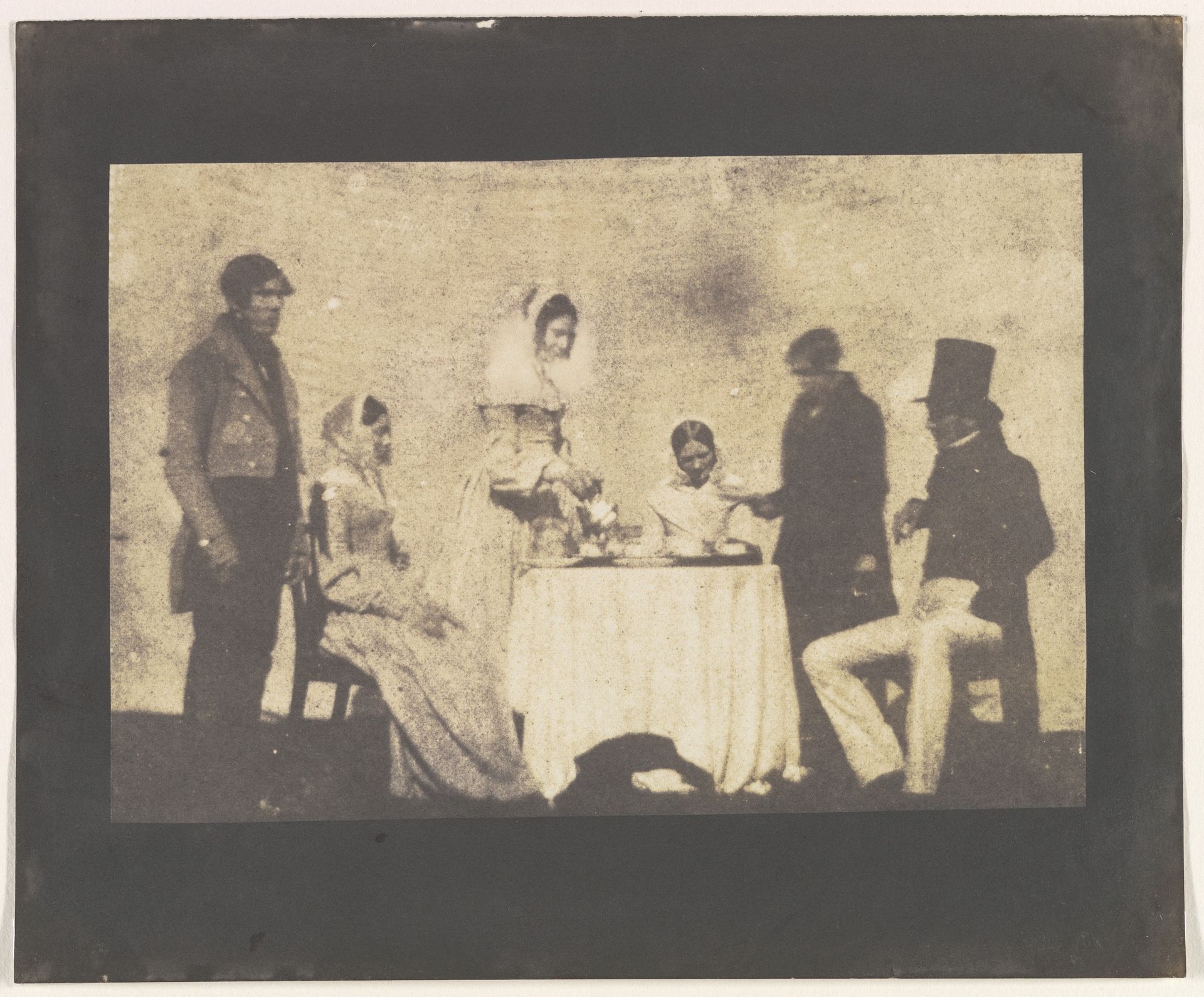 Group Taking Tea at Lacock Abbey by William Henry Fox Talbot