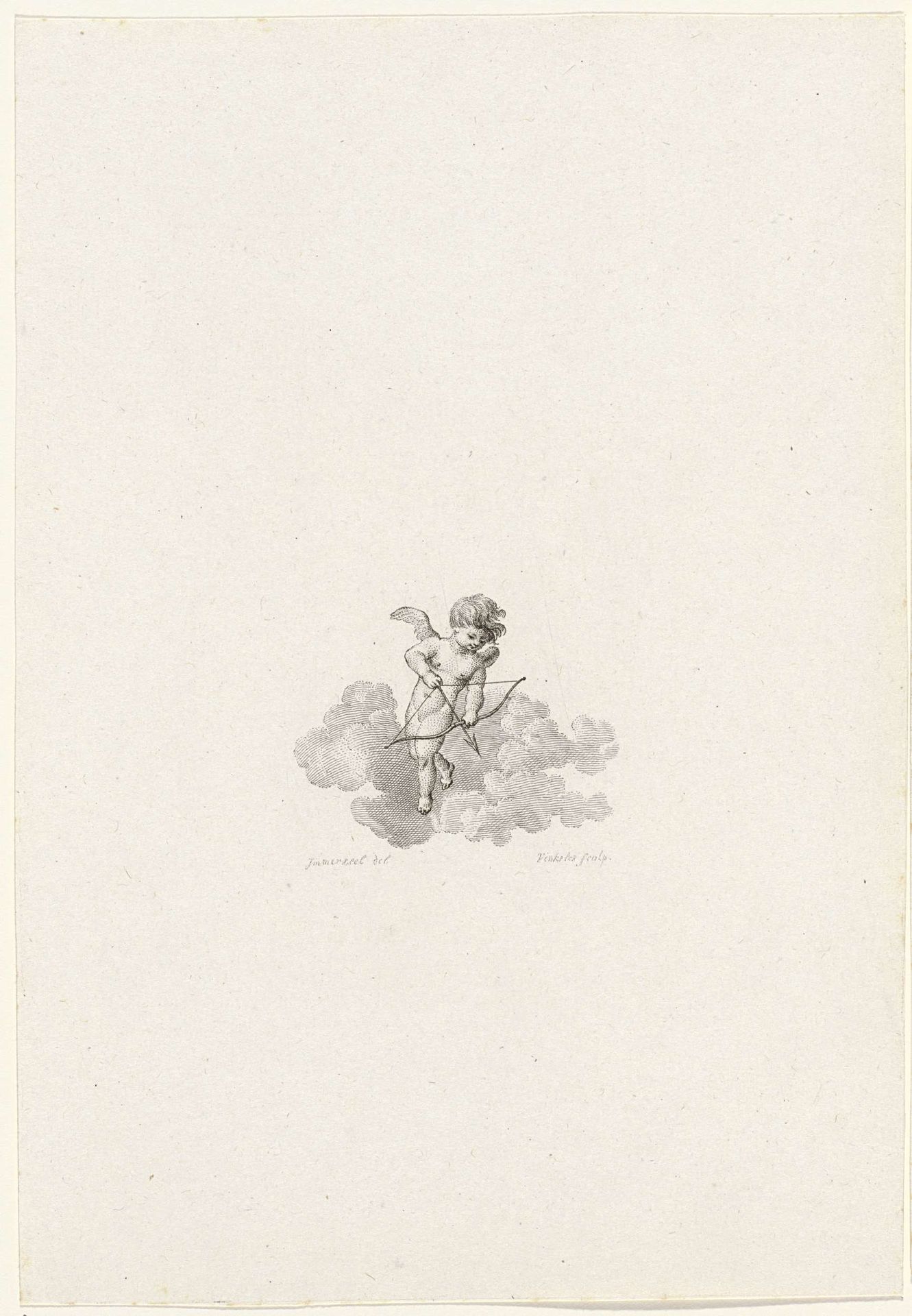 Putto met pijl en boog by Reinier Vinkeles