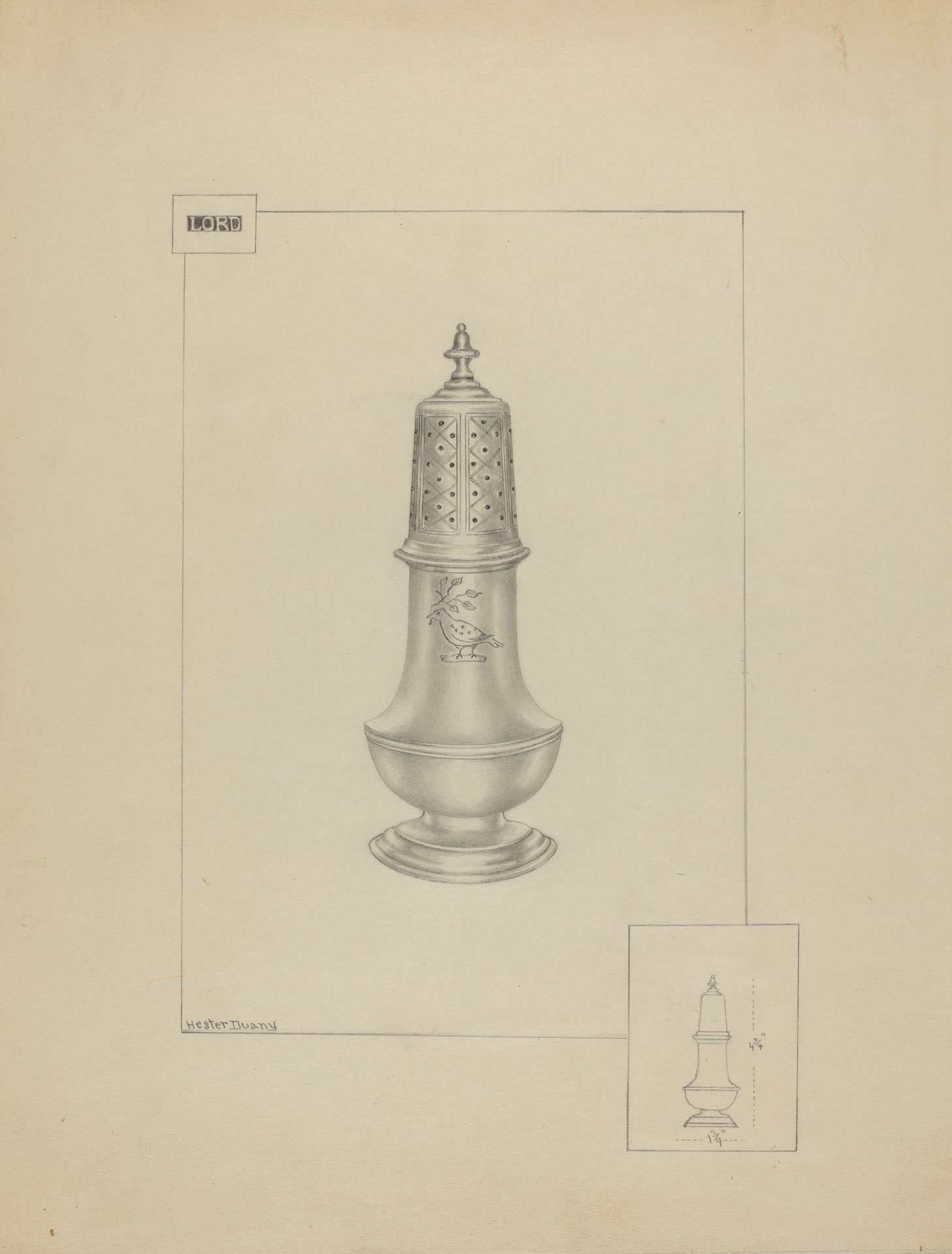 Silver Pepper Pot by Hester Duany
