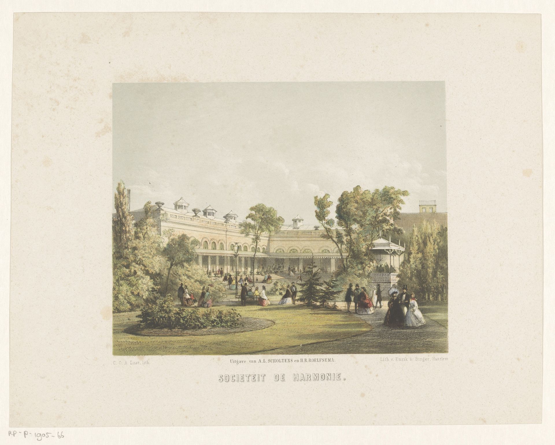 Sociëteit de Harmonie in Groningen by Carel Christiaan Antony Last