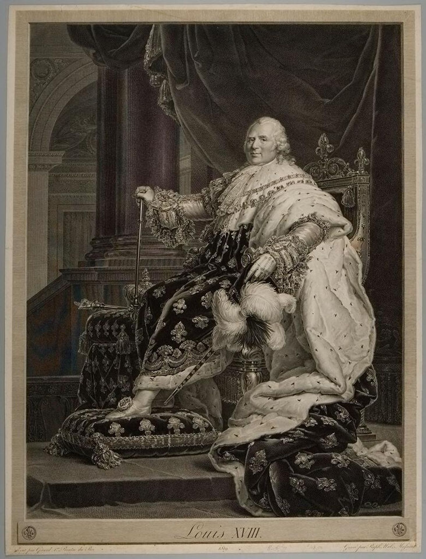 Louis XVIII by Jean-Baptiste-Raphael-Urbain Massard