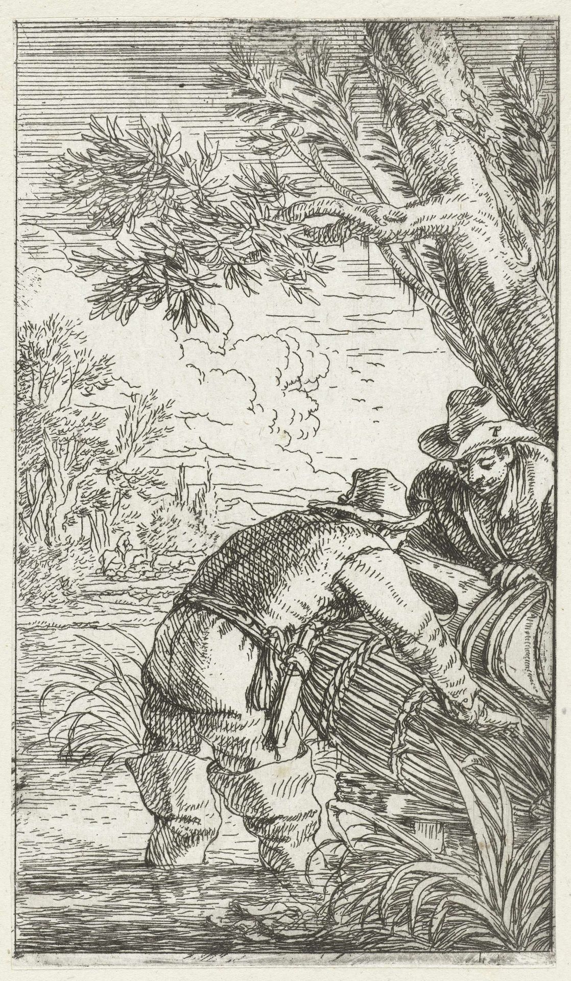 Twee vissers met een fuik by Jonas Umbach