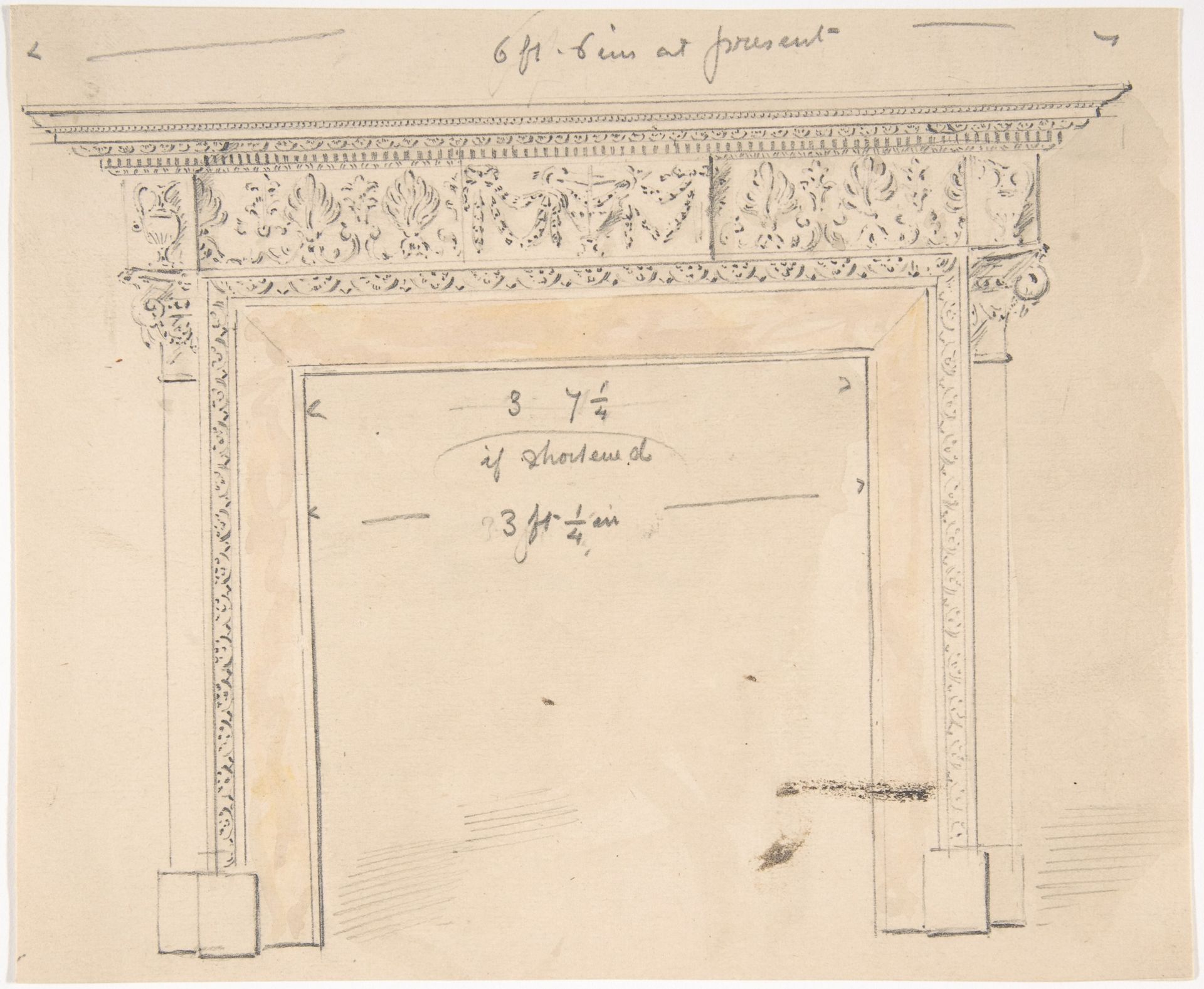 Design for a Fireplace by Anonymous