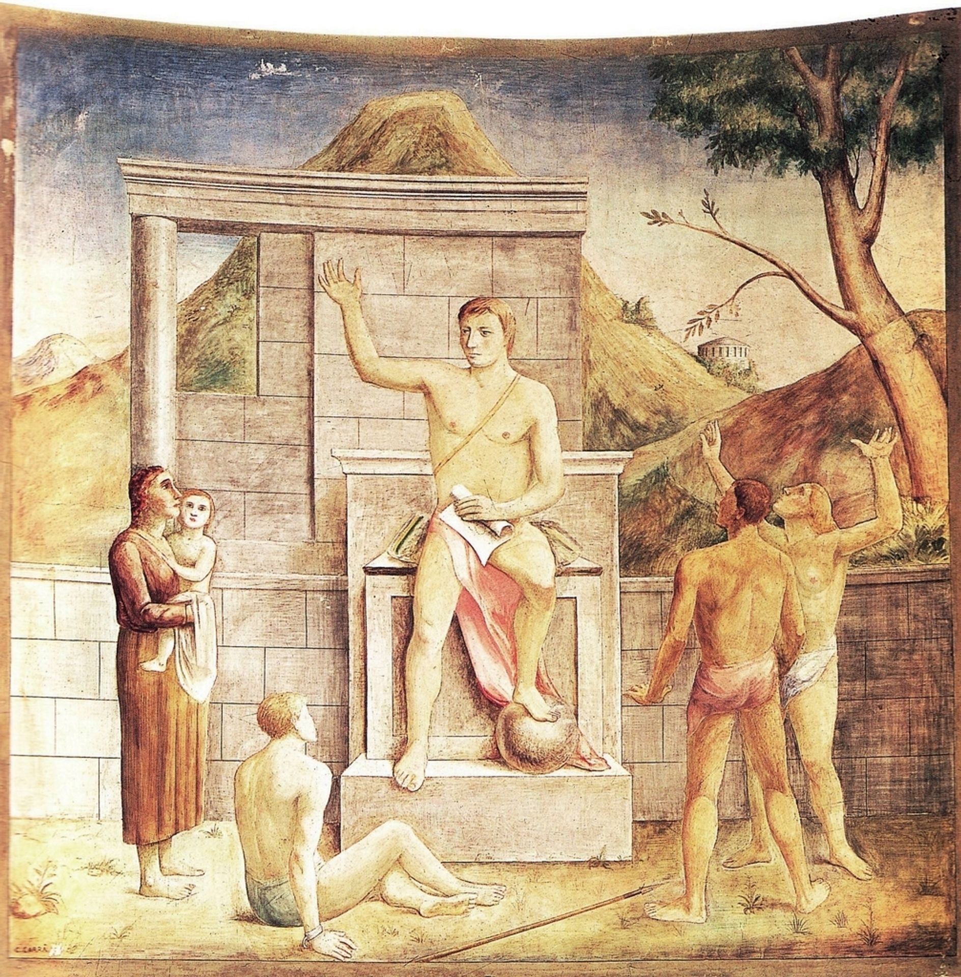 Giustiniano libera lo schiavo by Carlo Carra