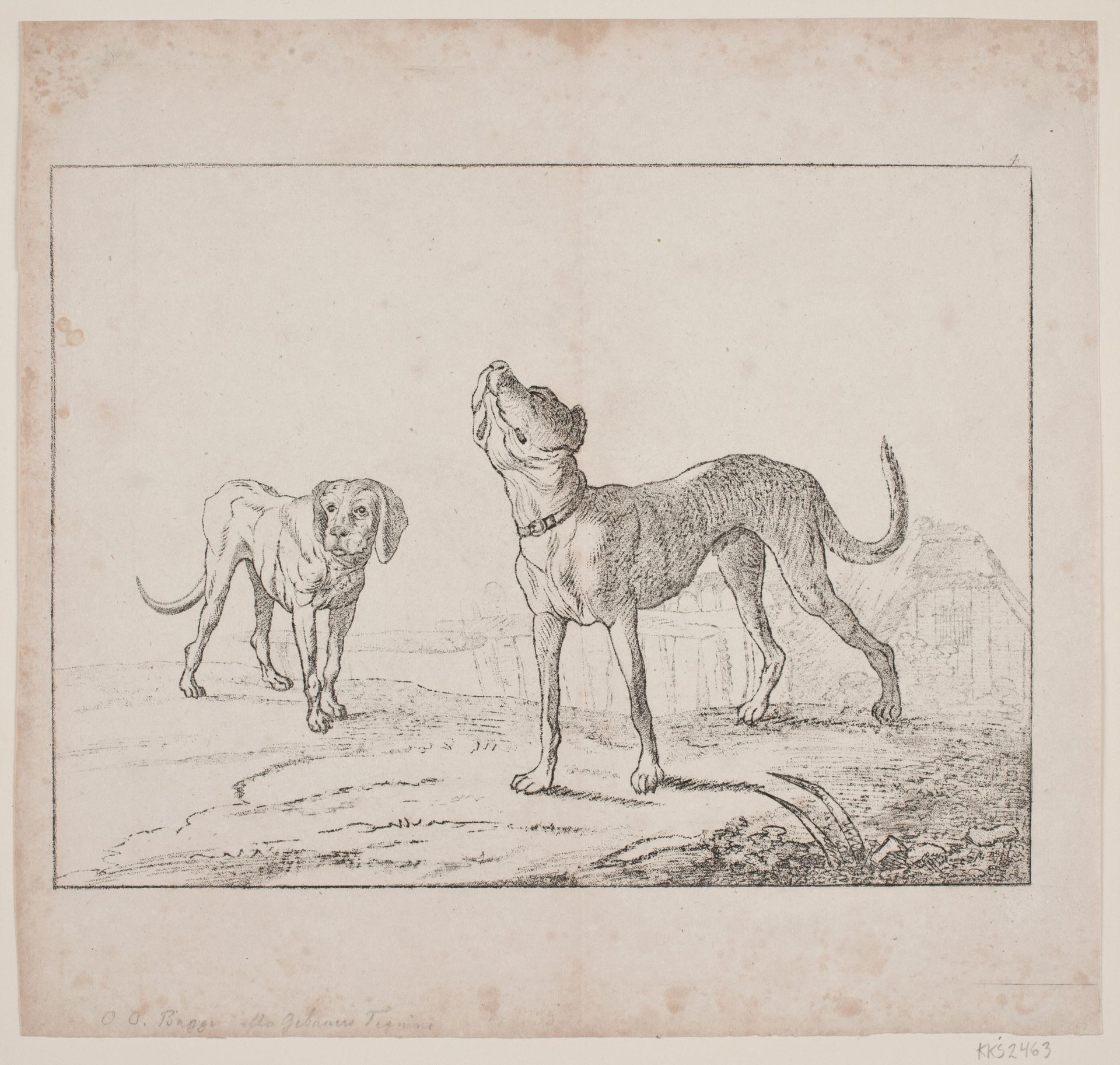 To hunde by Oluf Olufsen Bagge