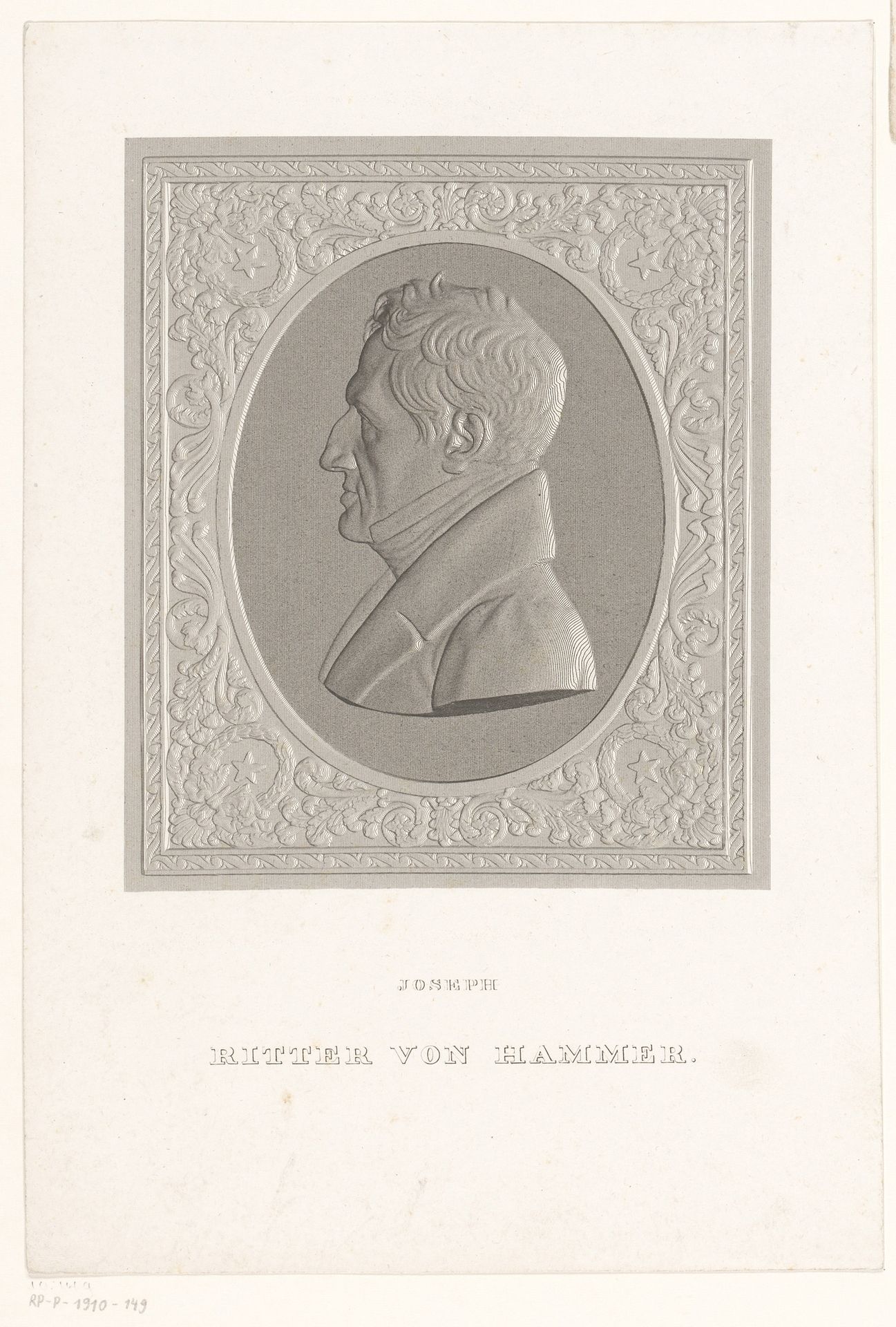Medaille met portret van Joseph von Hammer-Purgstall by Anonymous