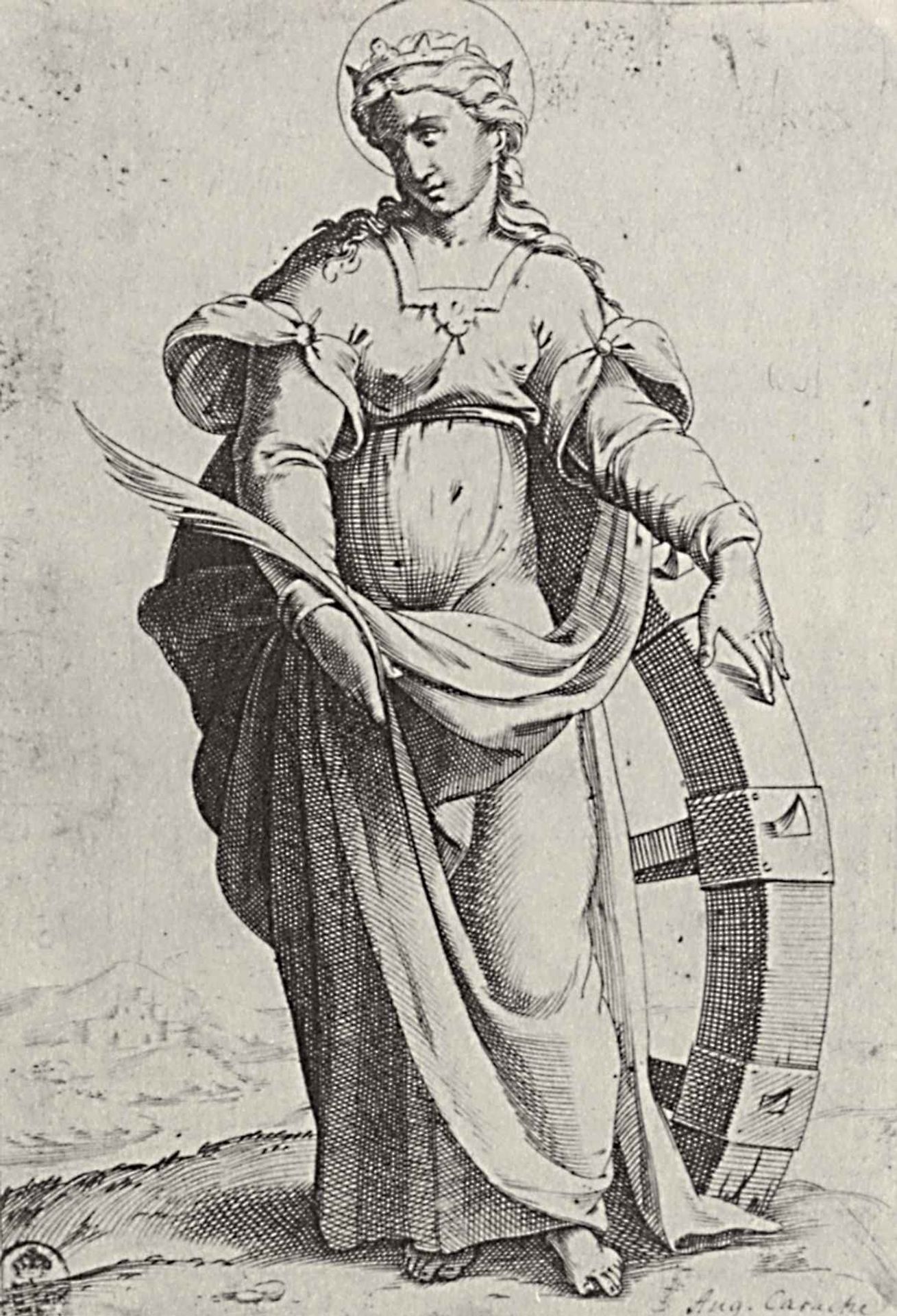 St. Catherine, from the episode "Holy Women" by Agostino Carracci