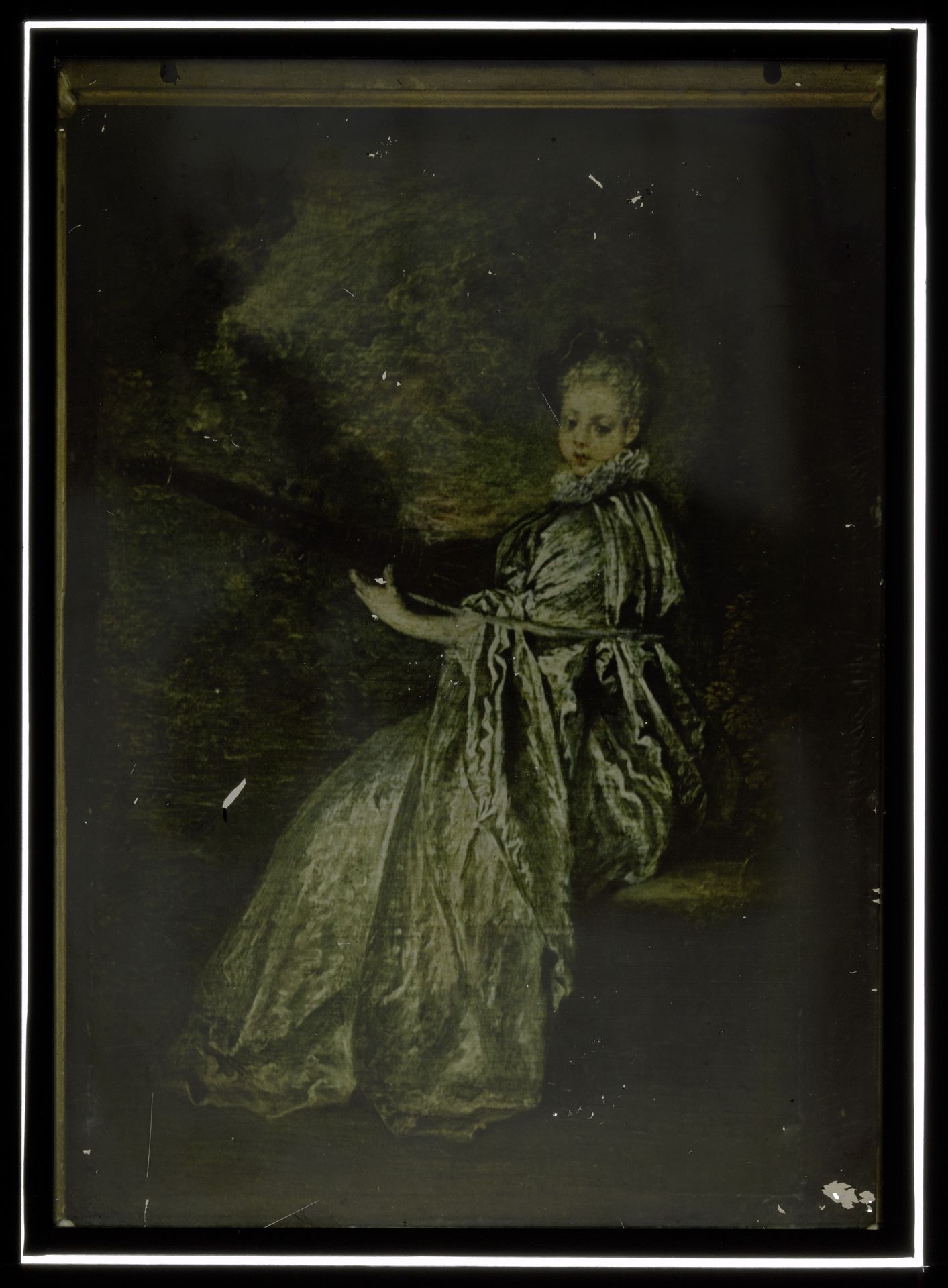 Reproductie van Antoine Watteau, La Finette, Louvre by Anonymous