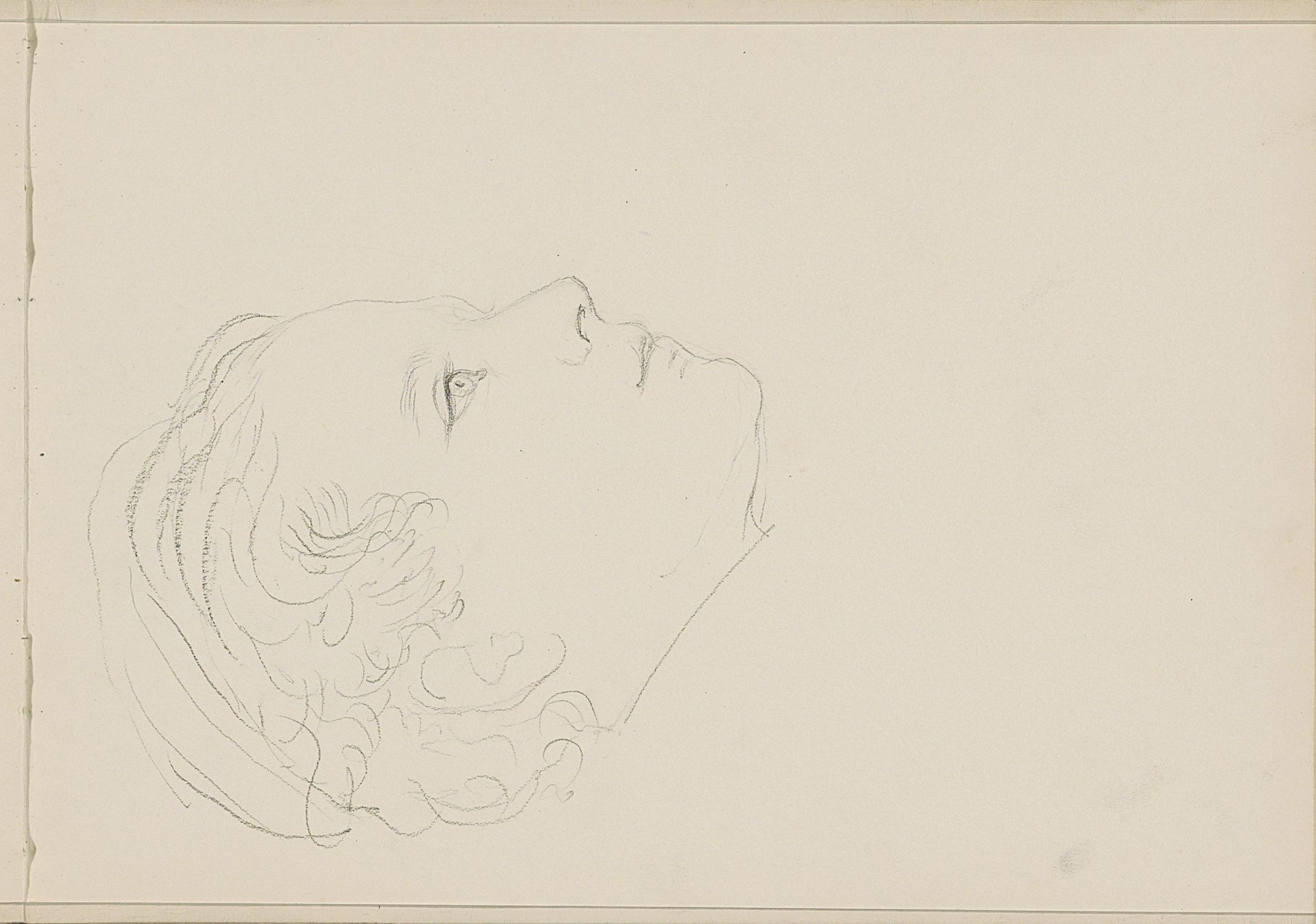 Jongenskop, in profiel naar rechts by Bramine Hubrecht