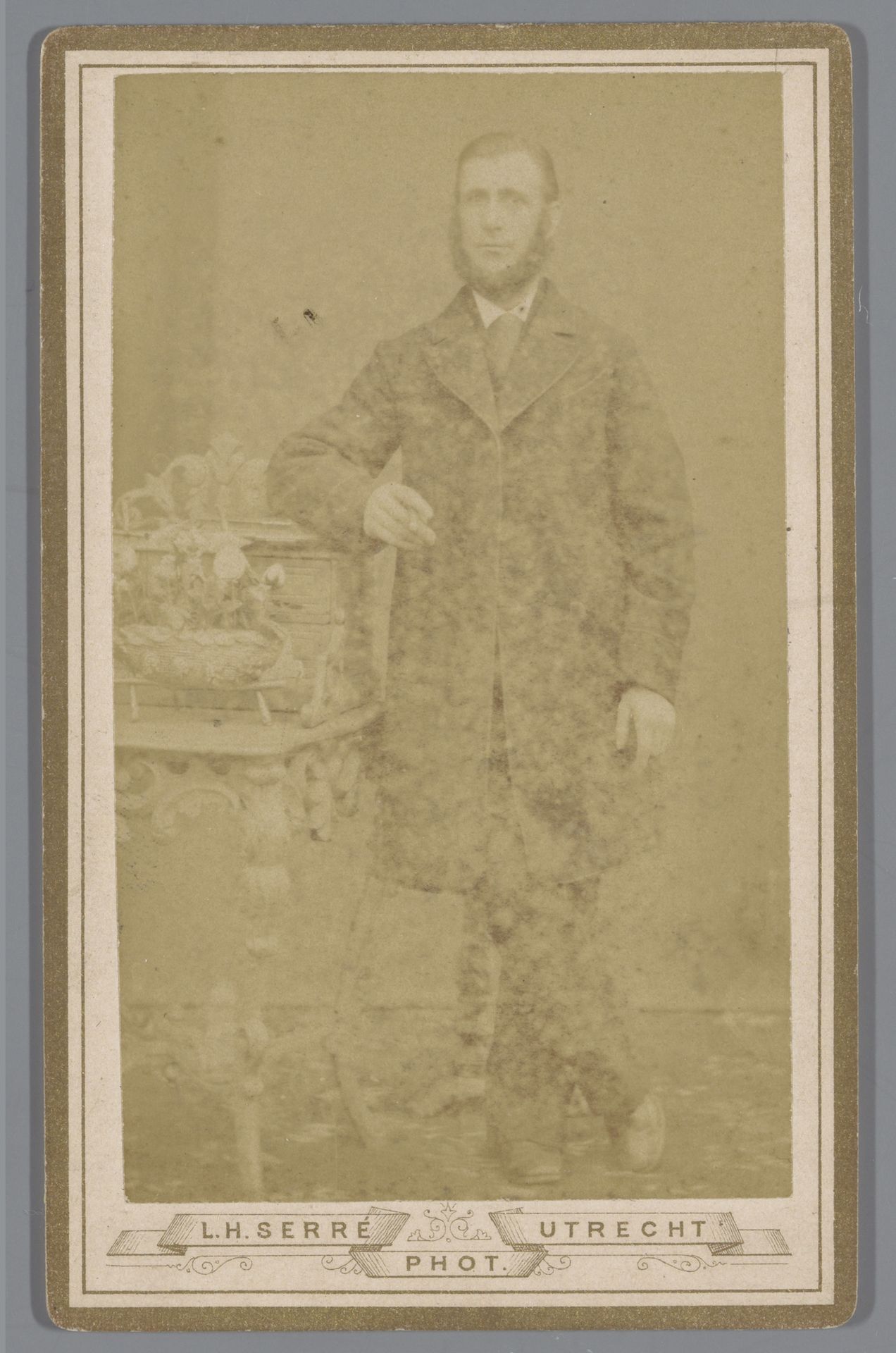 Portret van een onbekende man met baard by Lodewijk Hendrikus Serré