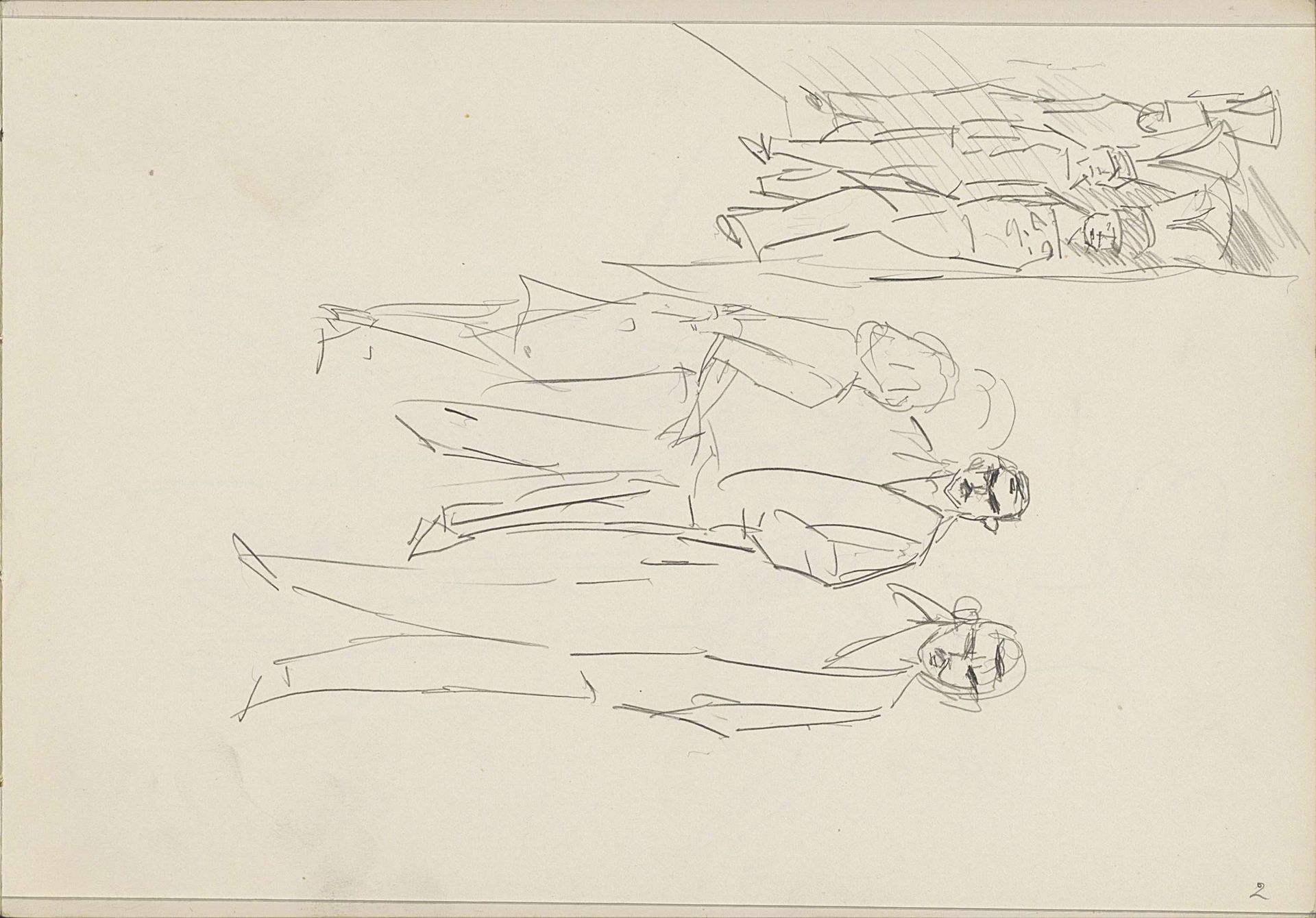 Staande figuren, mogelijk acteurs by Isaac Israels